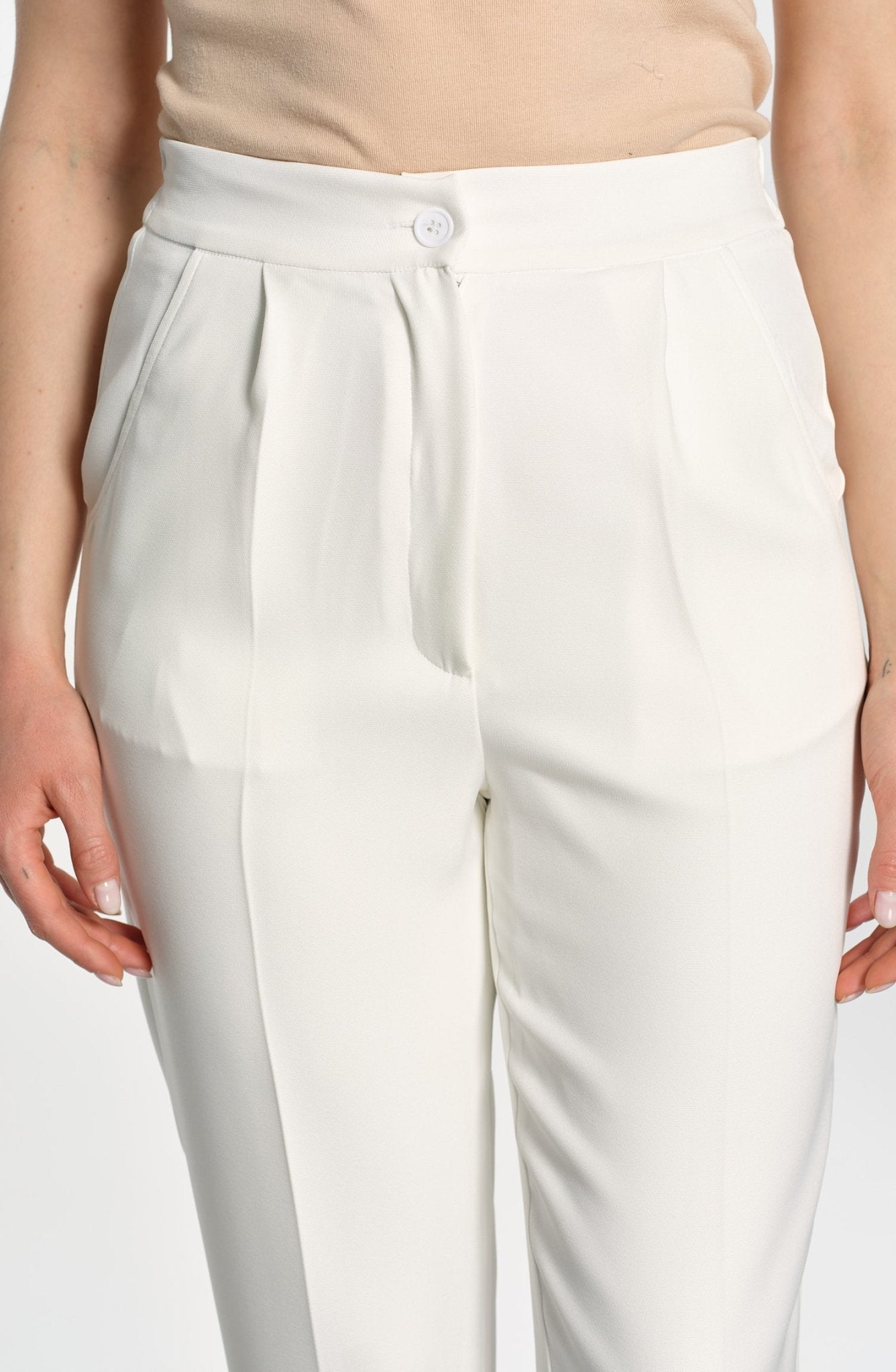 Double Fit Pantolon Ekru - Fatma Atasoy