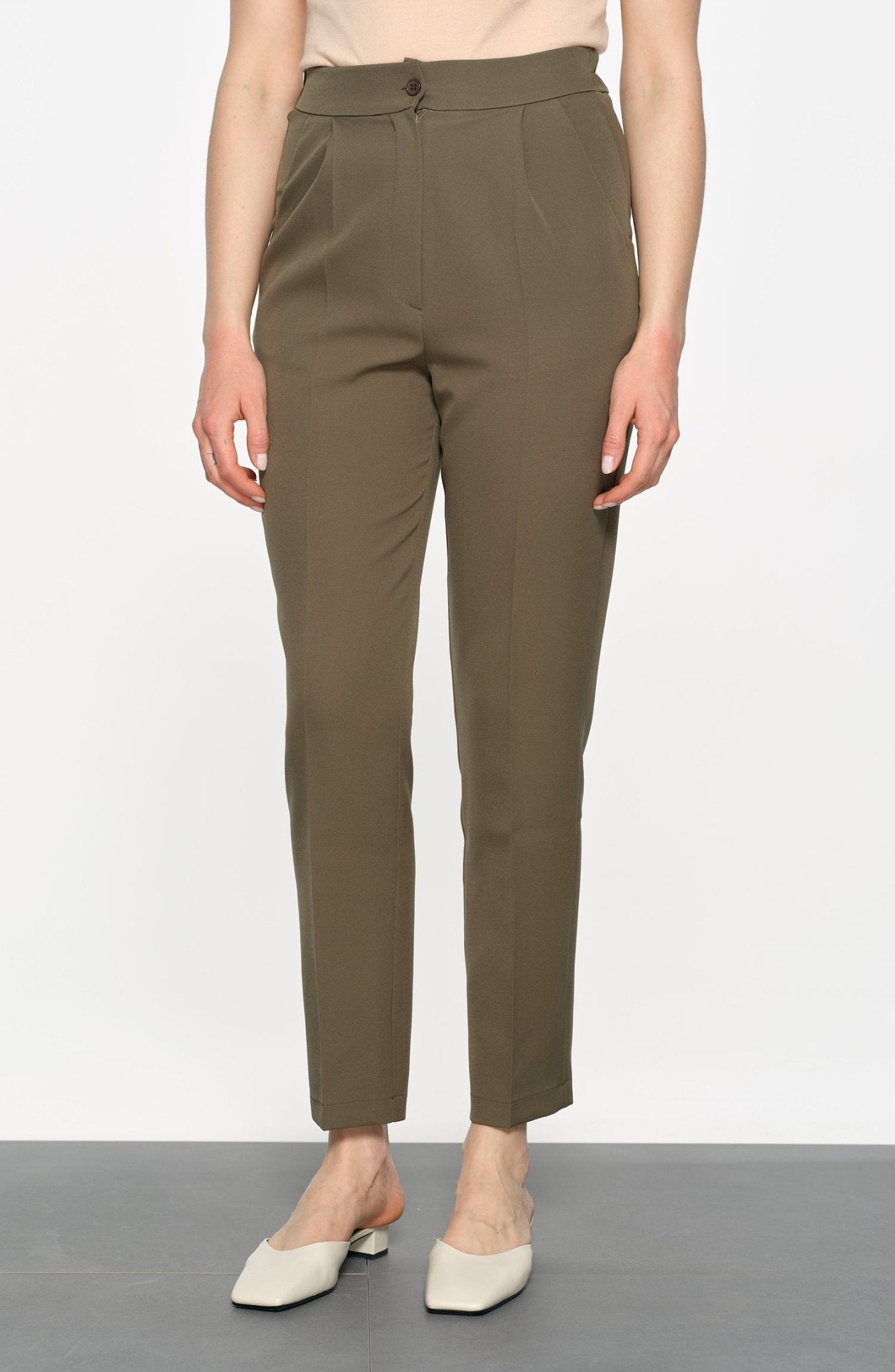Double Haki Fit Pantolon - Fatma Atasoy