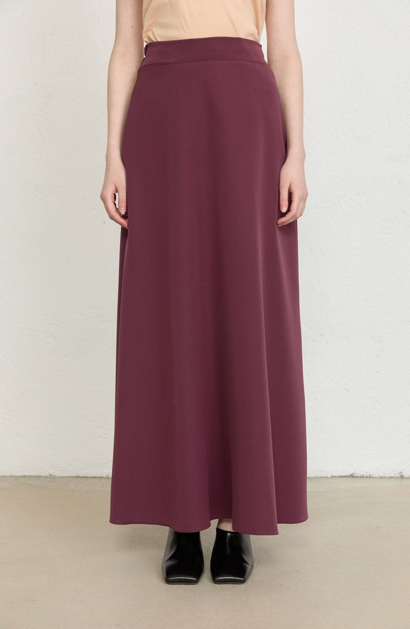 Double Mürdüm Kloş Etek - Fatma Atasoy