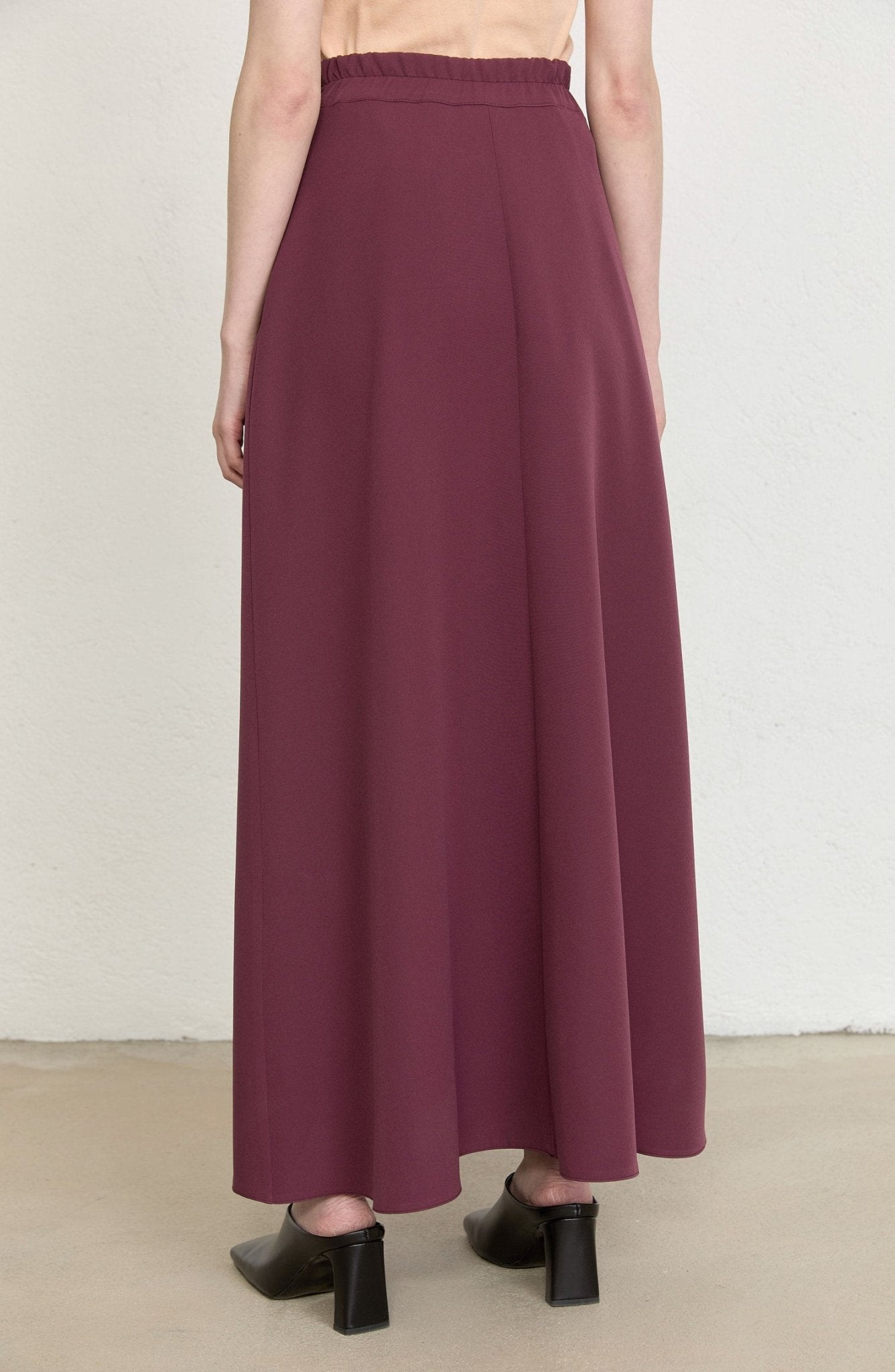Double Mürdüm Kloş Etek - Fatma Atasoy