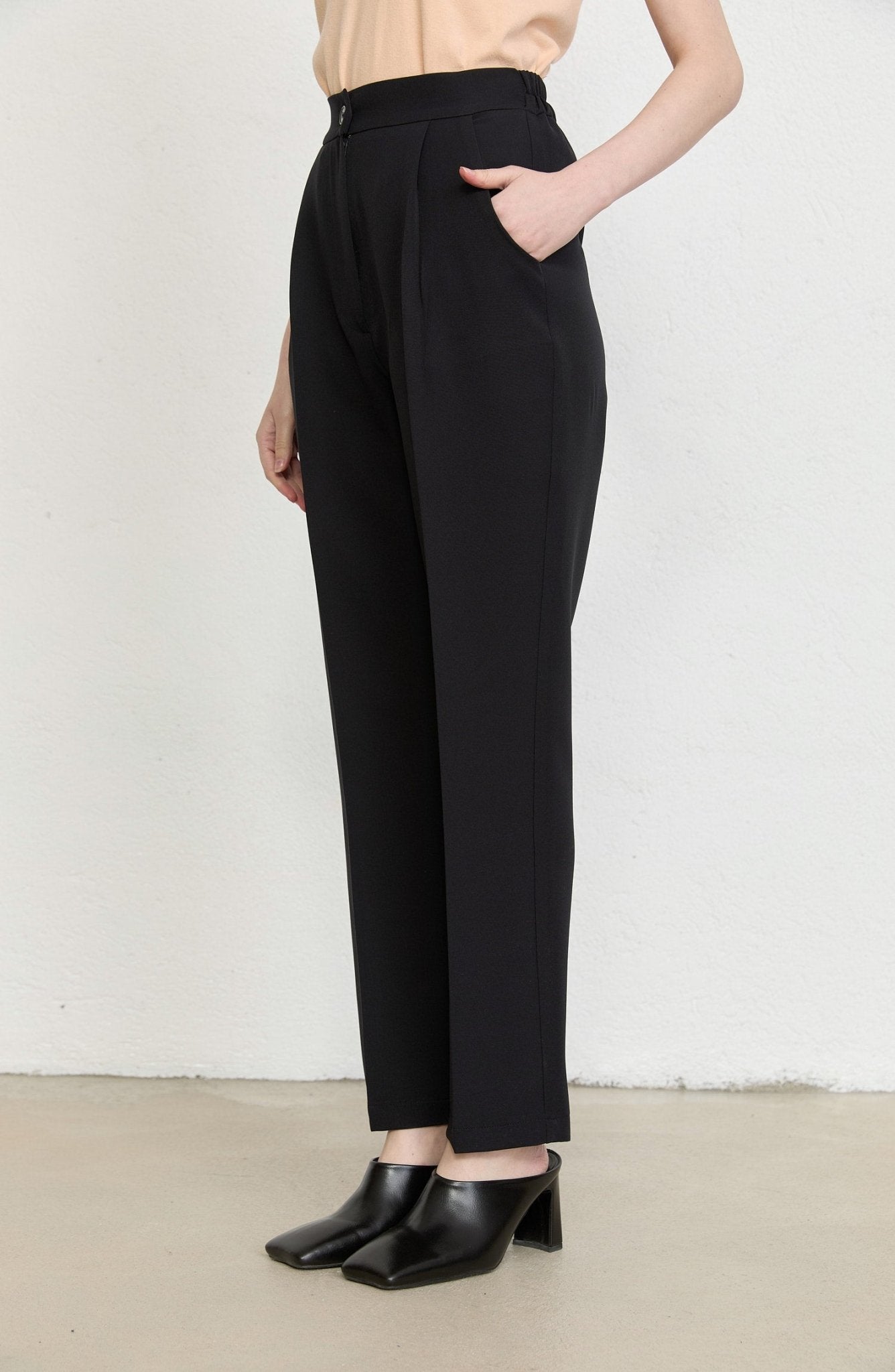 Double Siyah Fit Pantolon - Fatma Atasoy