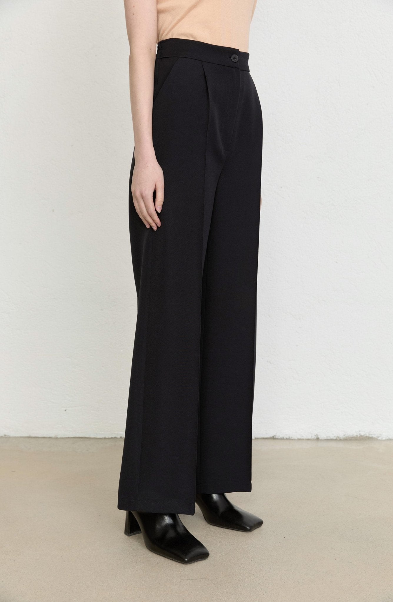 Double Siyah Palazzo Pantolon - Fatma Atasoy