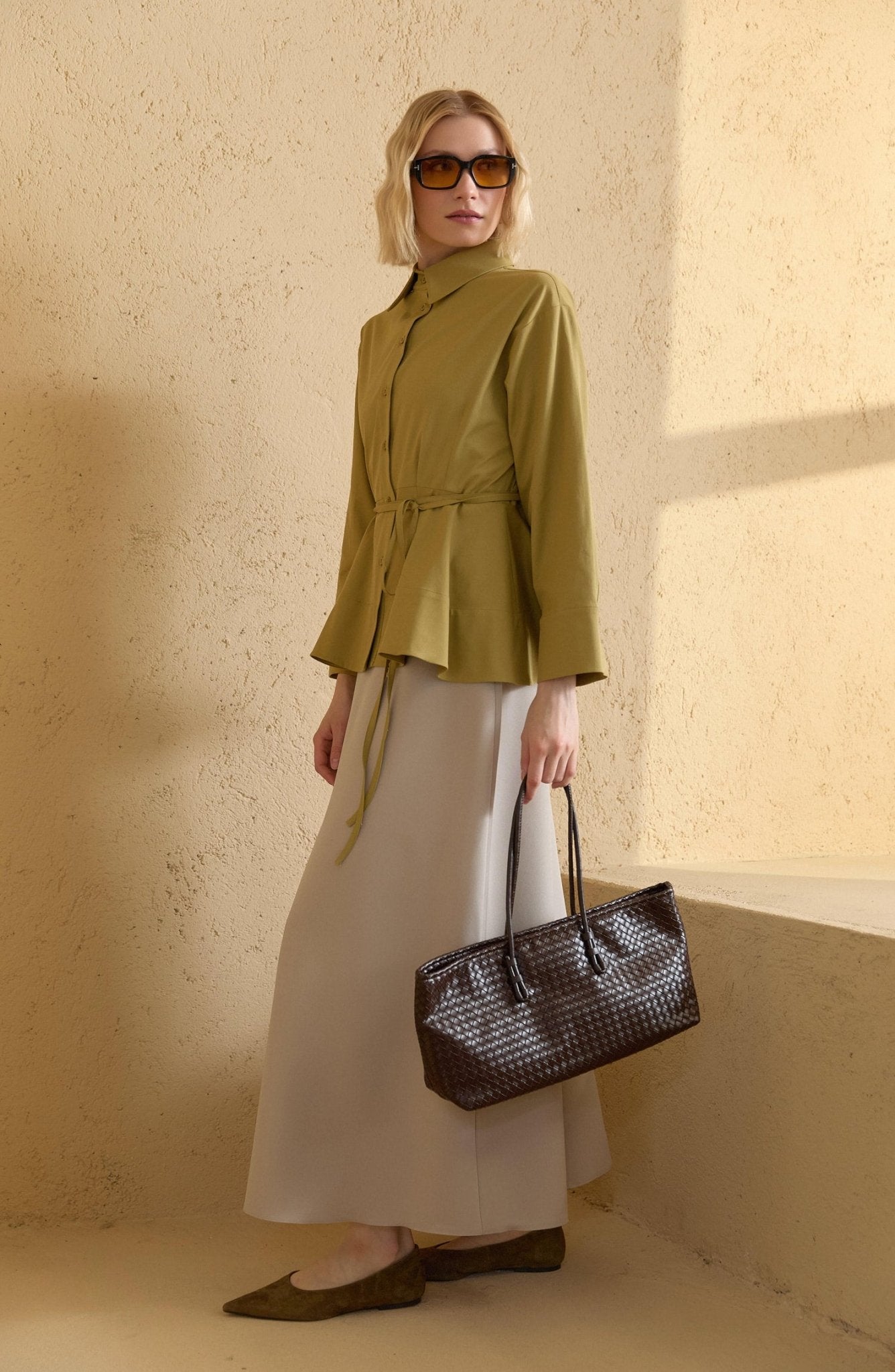 Double Taş Kloş Etek - Fatma Atasoy