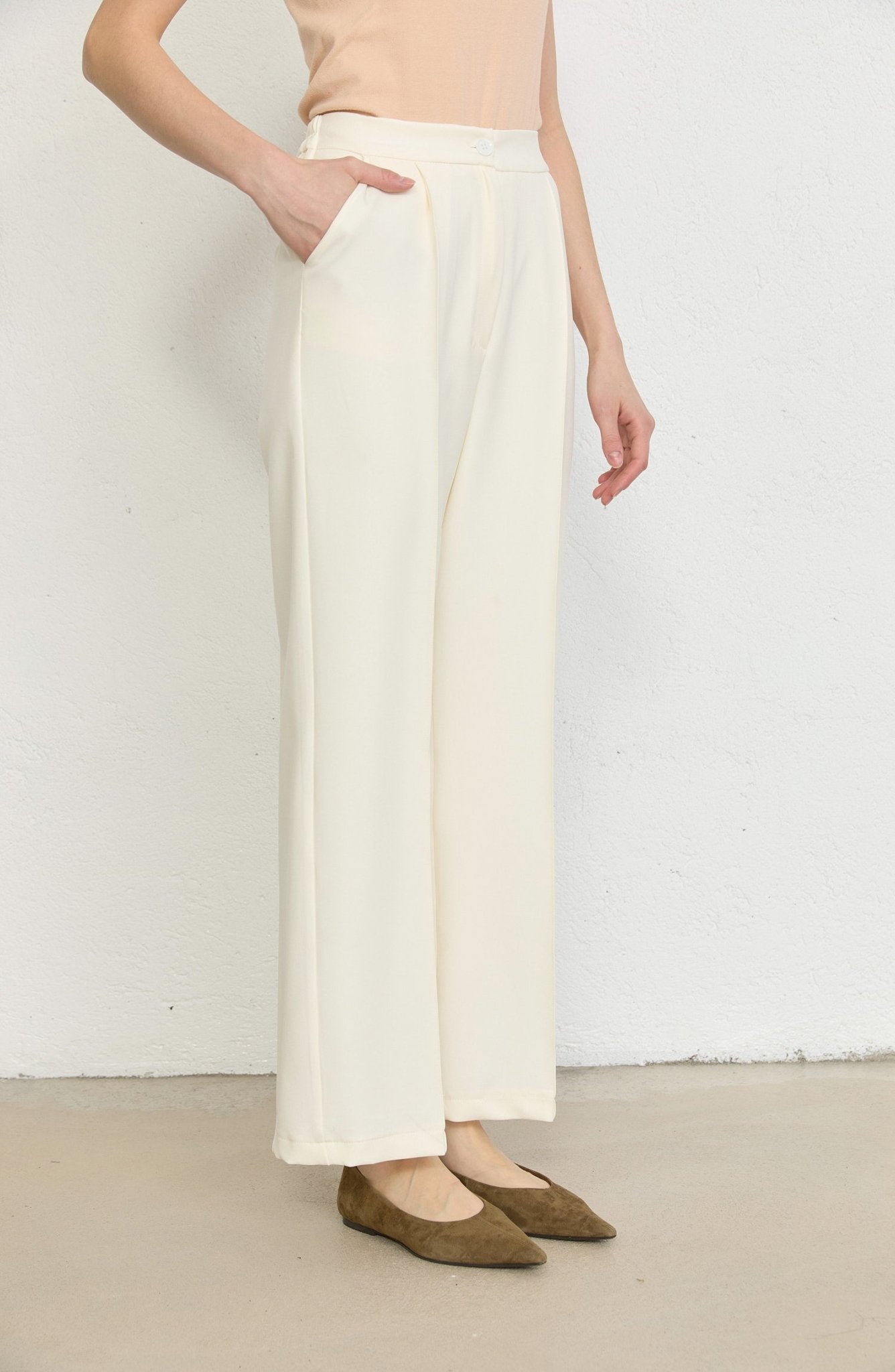 Double Vanilya Palazzo Pantolon - Fatma Atasoy