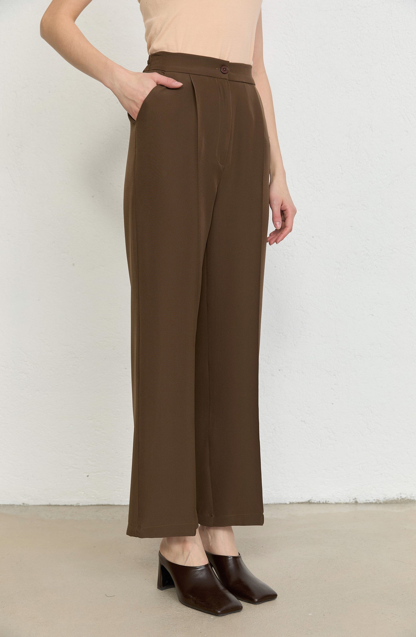 Double Barrel Kahverengi Fit Pantolon