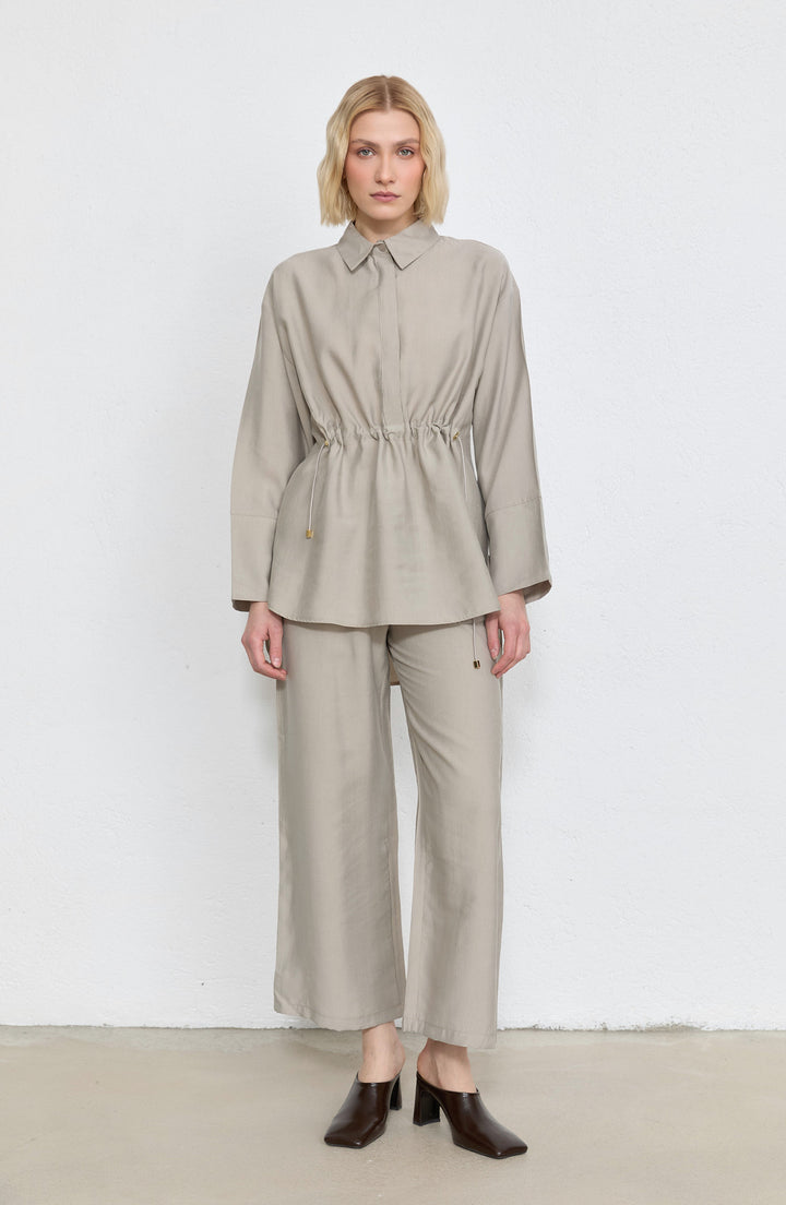 Tünel Büzgülü Vizon Soft Touch Tensel İkili Takım