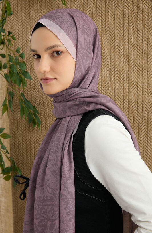 Anna Gül Kurusu Etnik Desen Şal