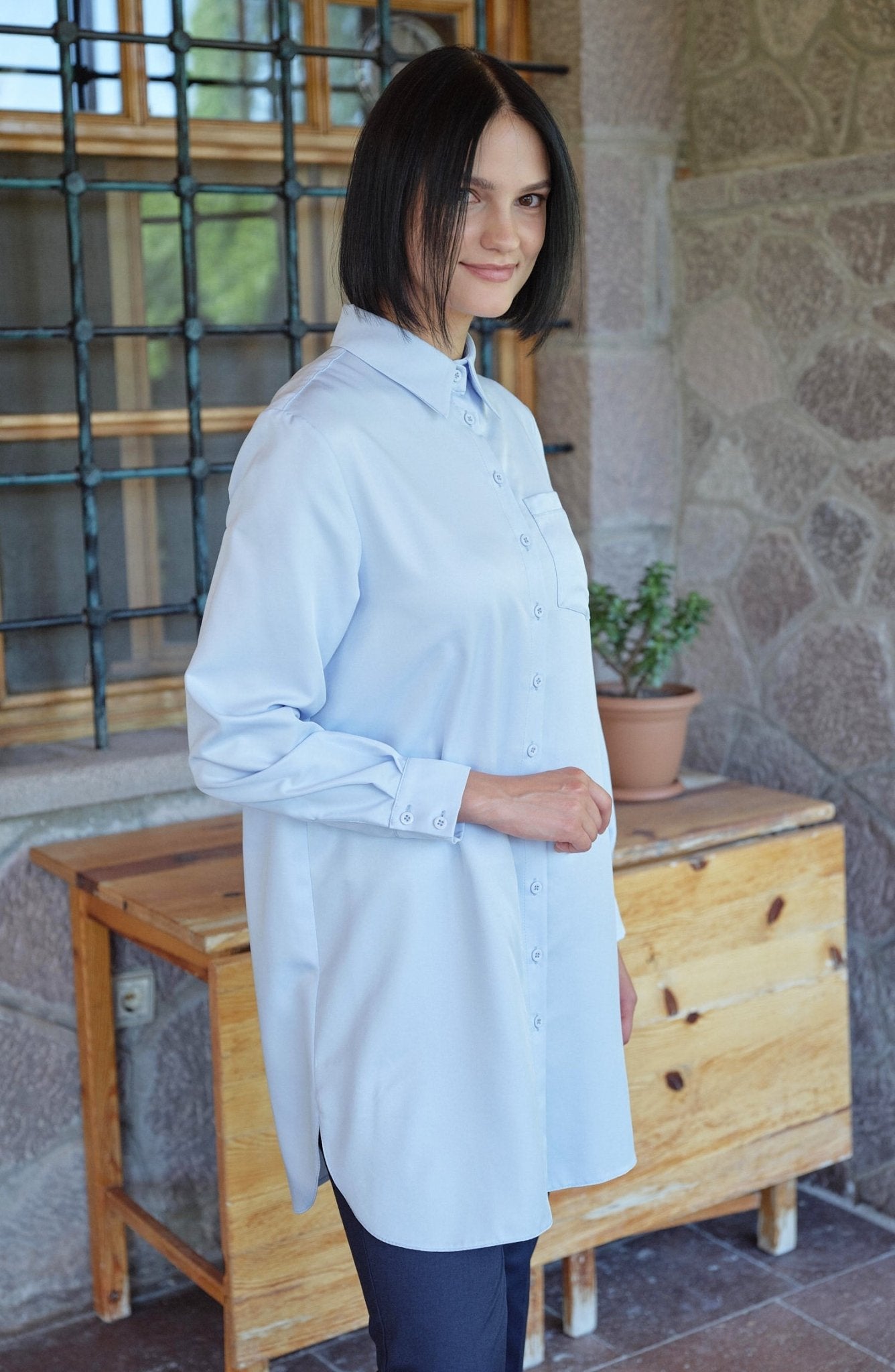 Fit Dad Bebe Mavi Gömlek - Fatma Atasoy