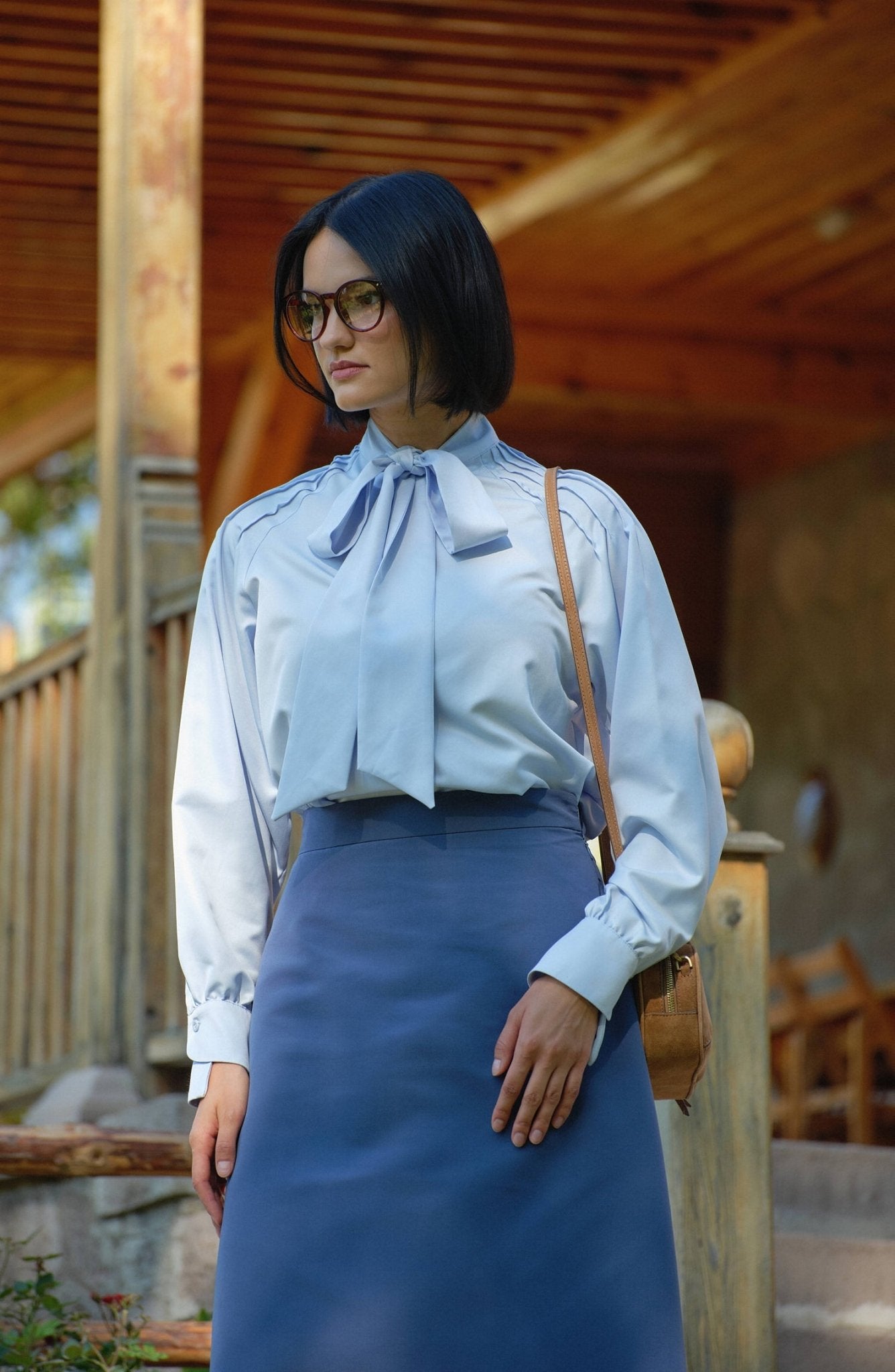 Fiyonklu Bebe Mavi Midi Gömlek - Fatma Atasoy