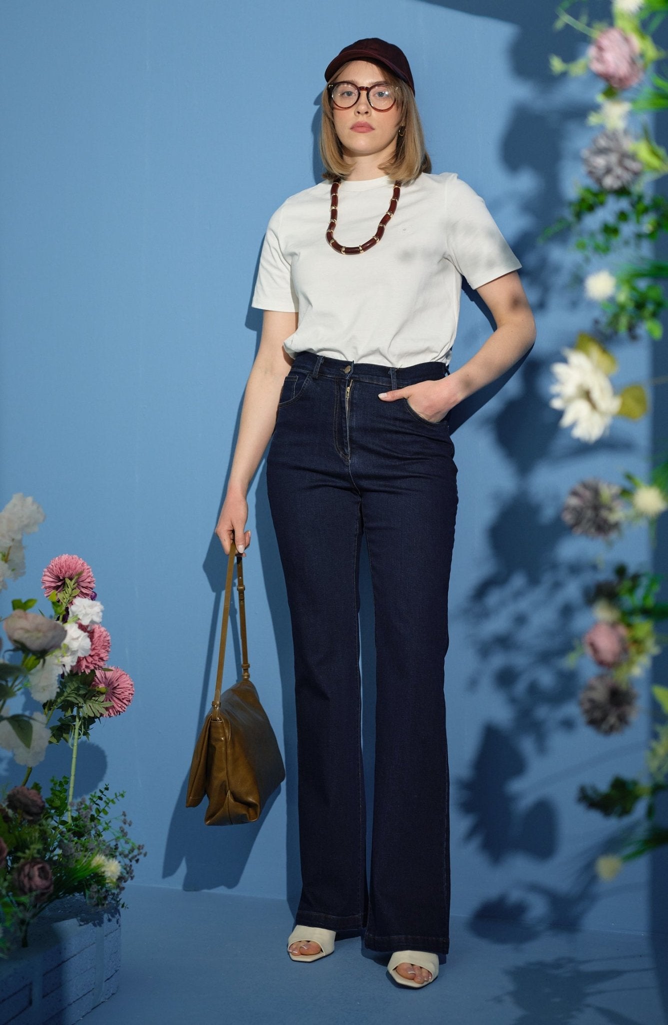 Flare Lacivert Denim Pantolon - Fatma Atasoy