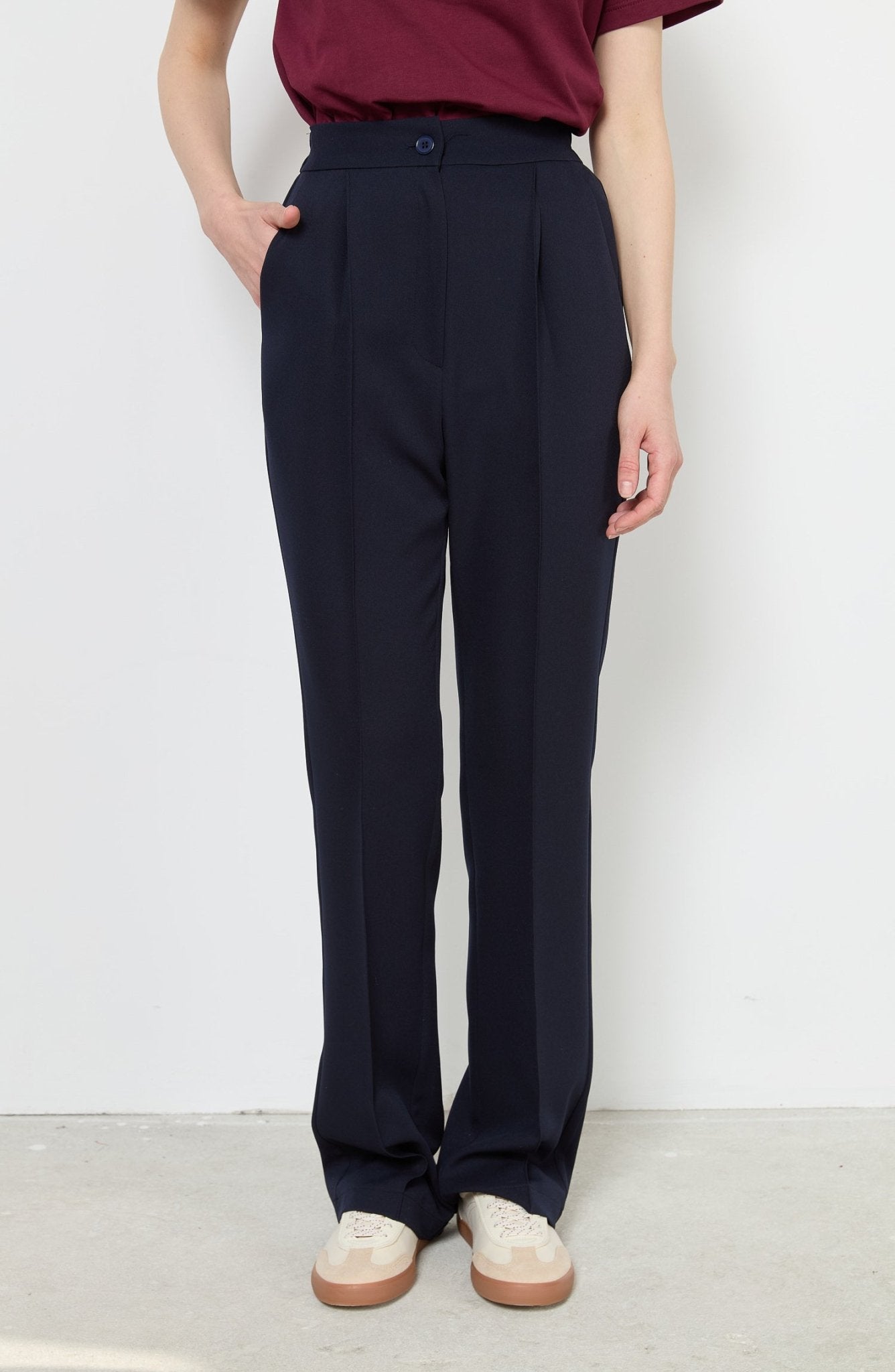 Flare Lacivert Pantolon - Fatma Atasoy