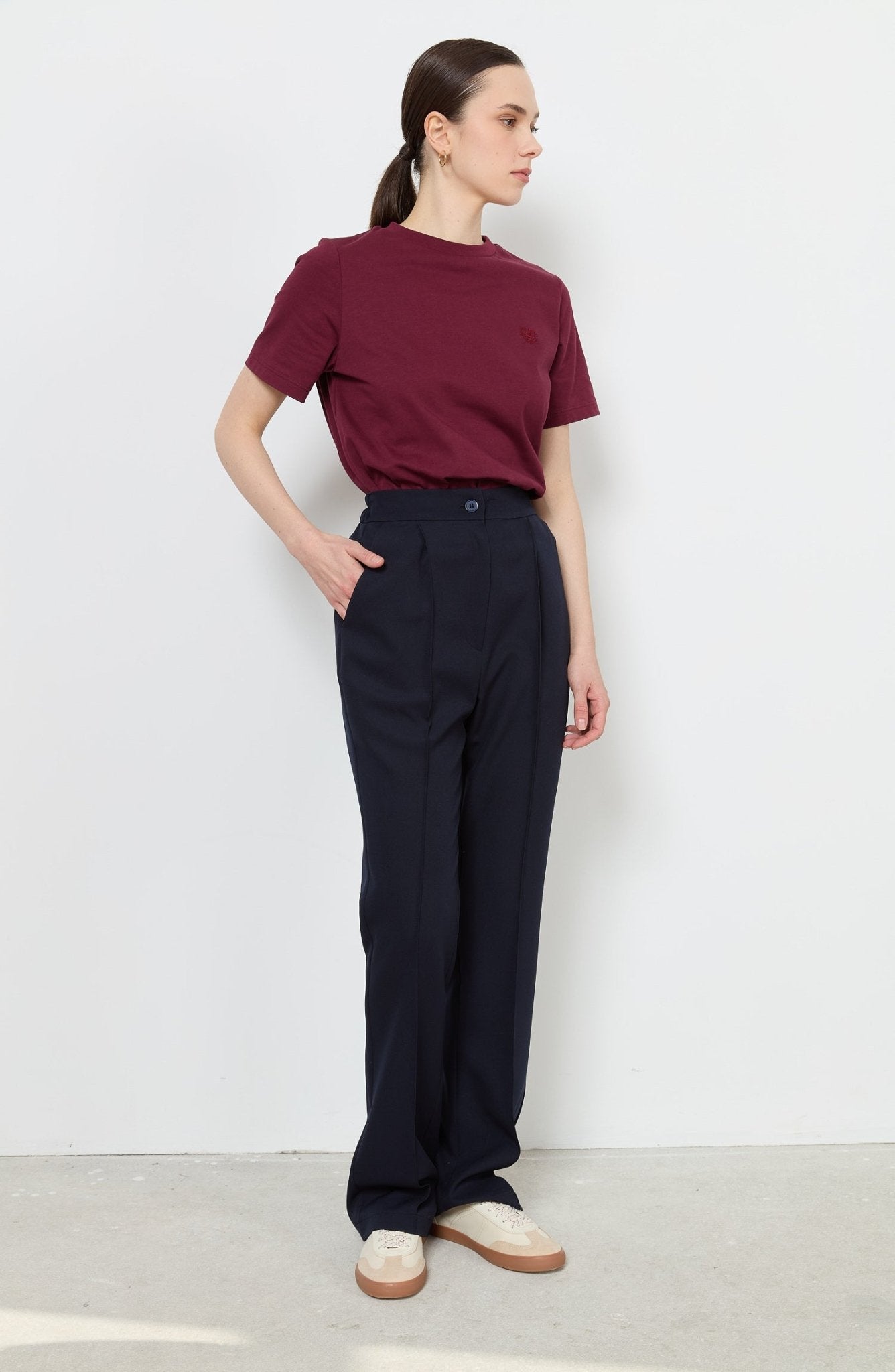 Flare Lacivert Pantolon - Fatma Atasoy