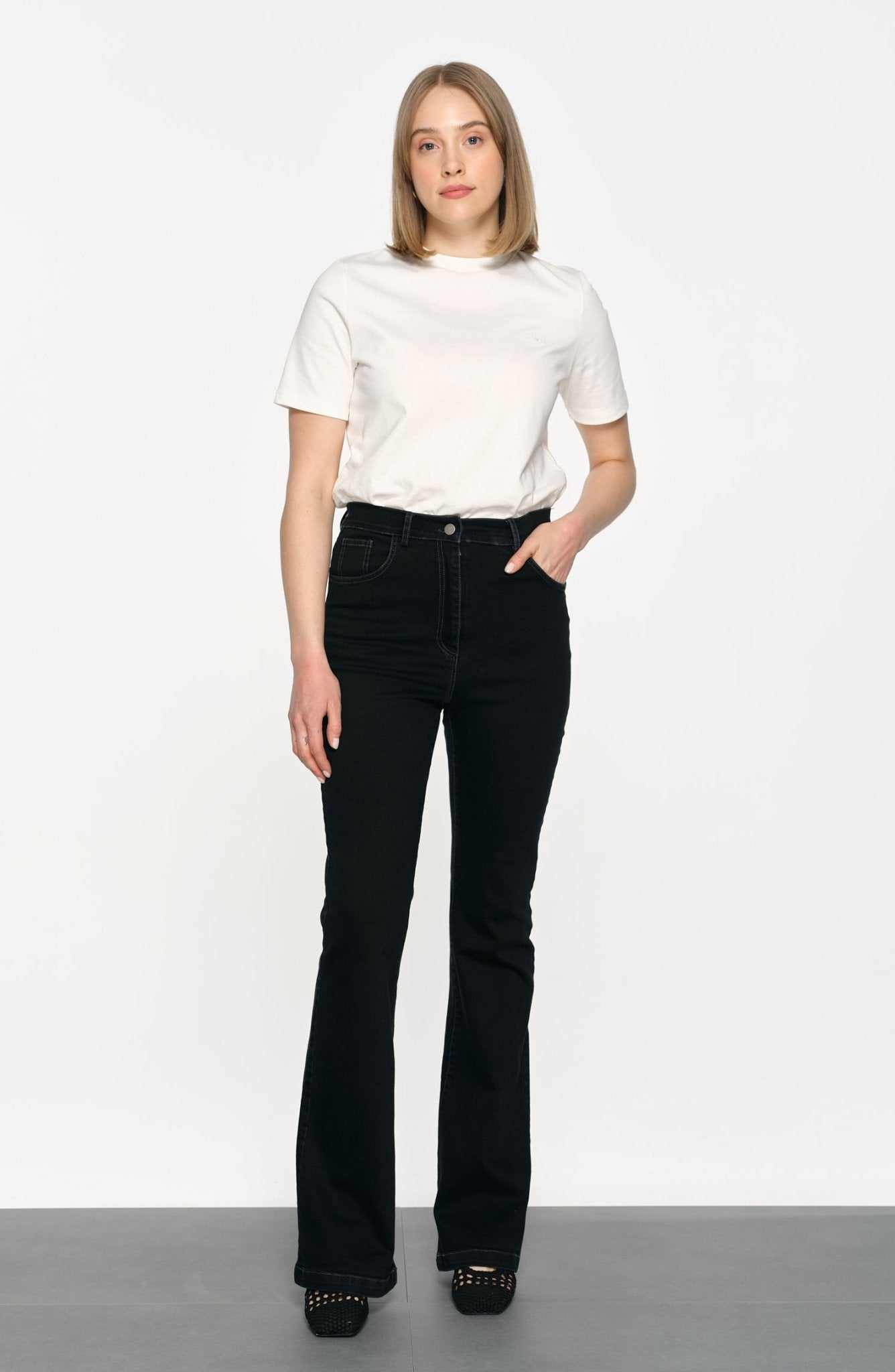 Flare Siyah Denim Pantolon - Fatma Atasoy