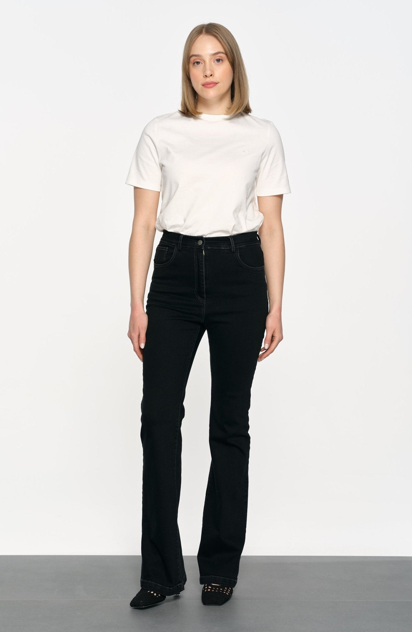 Flare Siyah Denim Pantolon - Fatma Atasoy