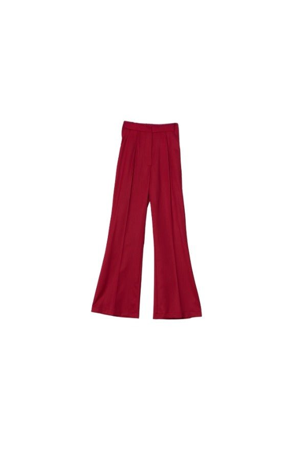 Gabardin Bordo İspanyol Paça Pantolon - Fatma Atasoy