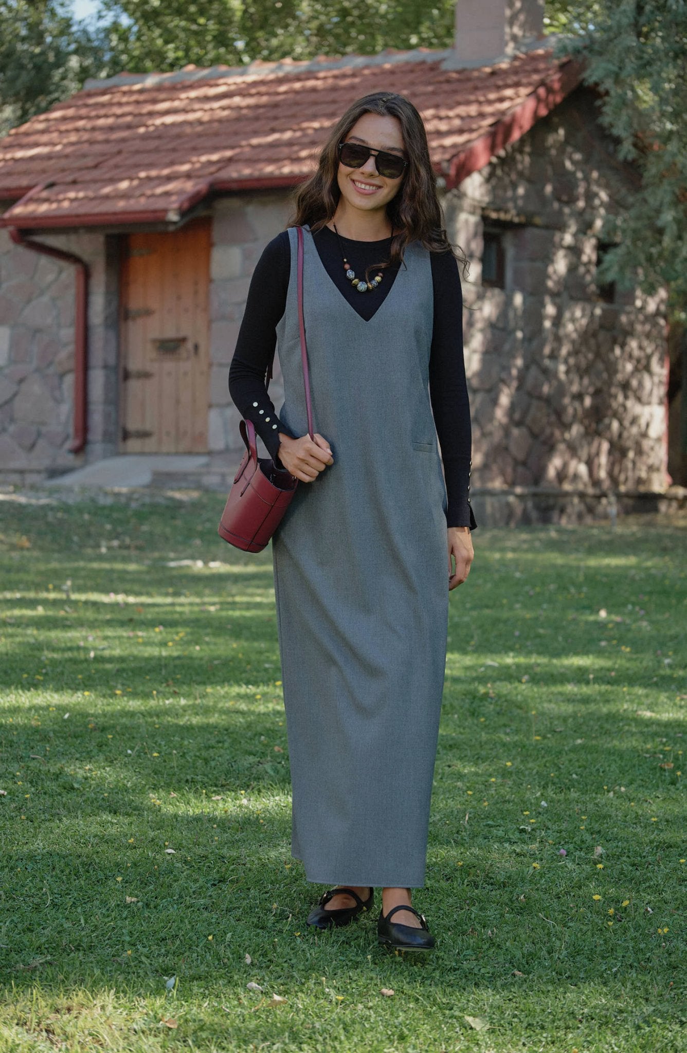 Gabardin Gri Jile - Fatma Atasoy
