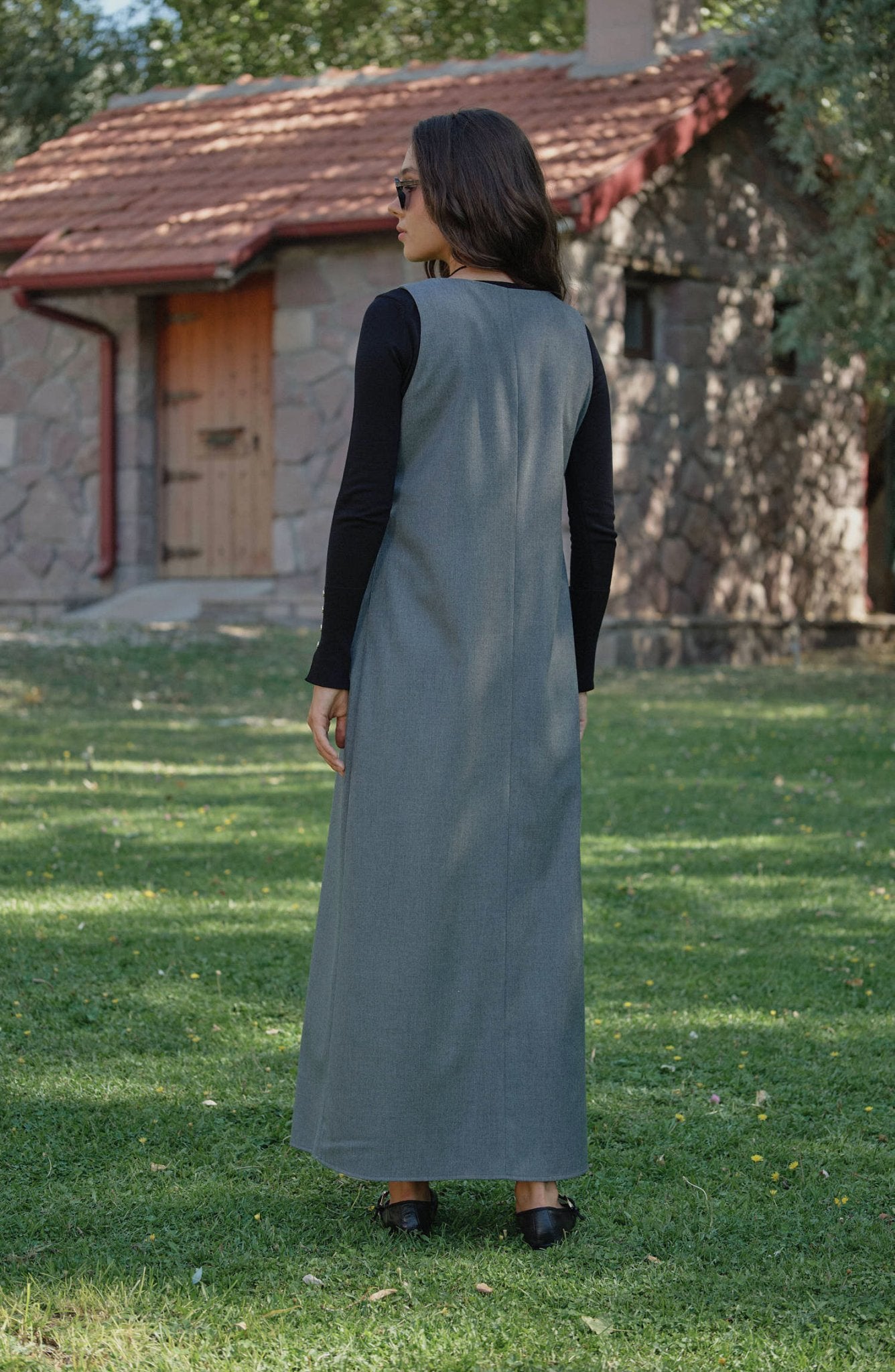 Gabardin Gri Jile - Fatma Atasoy