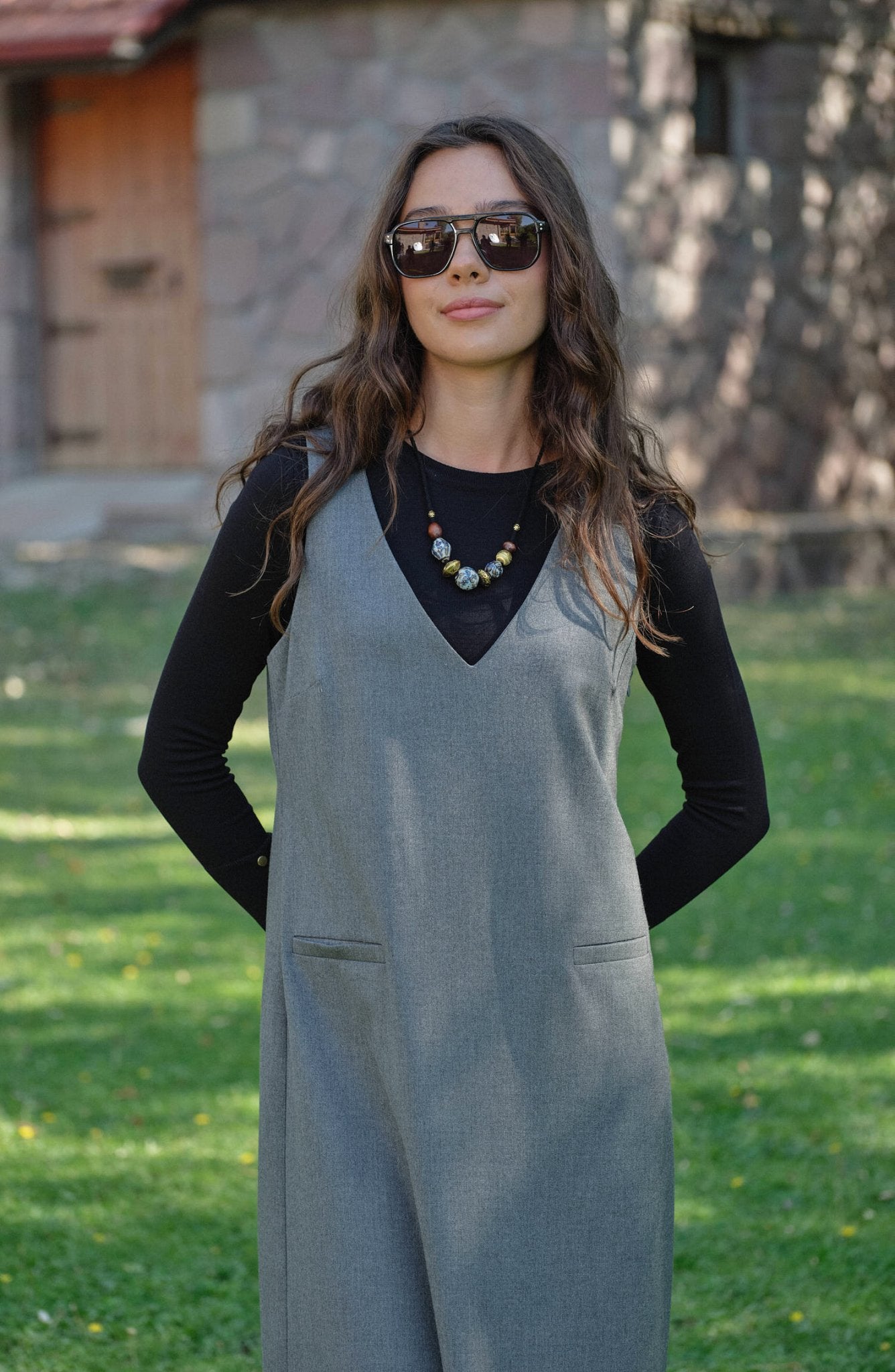 Gabardin Gri Jile - Fatma Atasoy