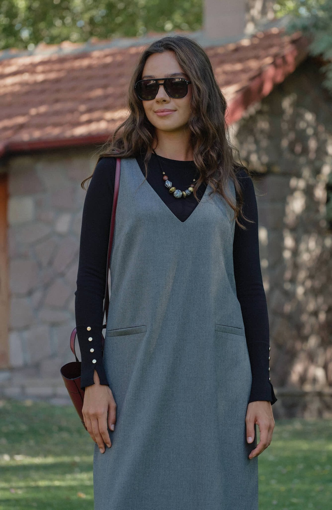 Gabardin Gri Jile - Fatma Atasoy