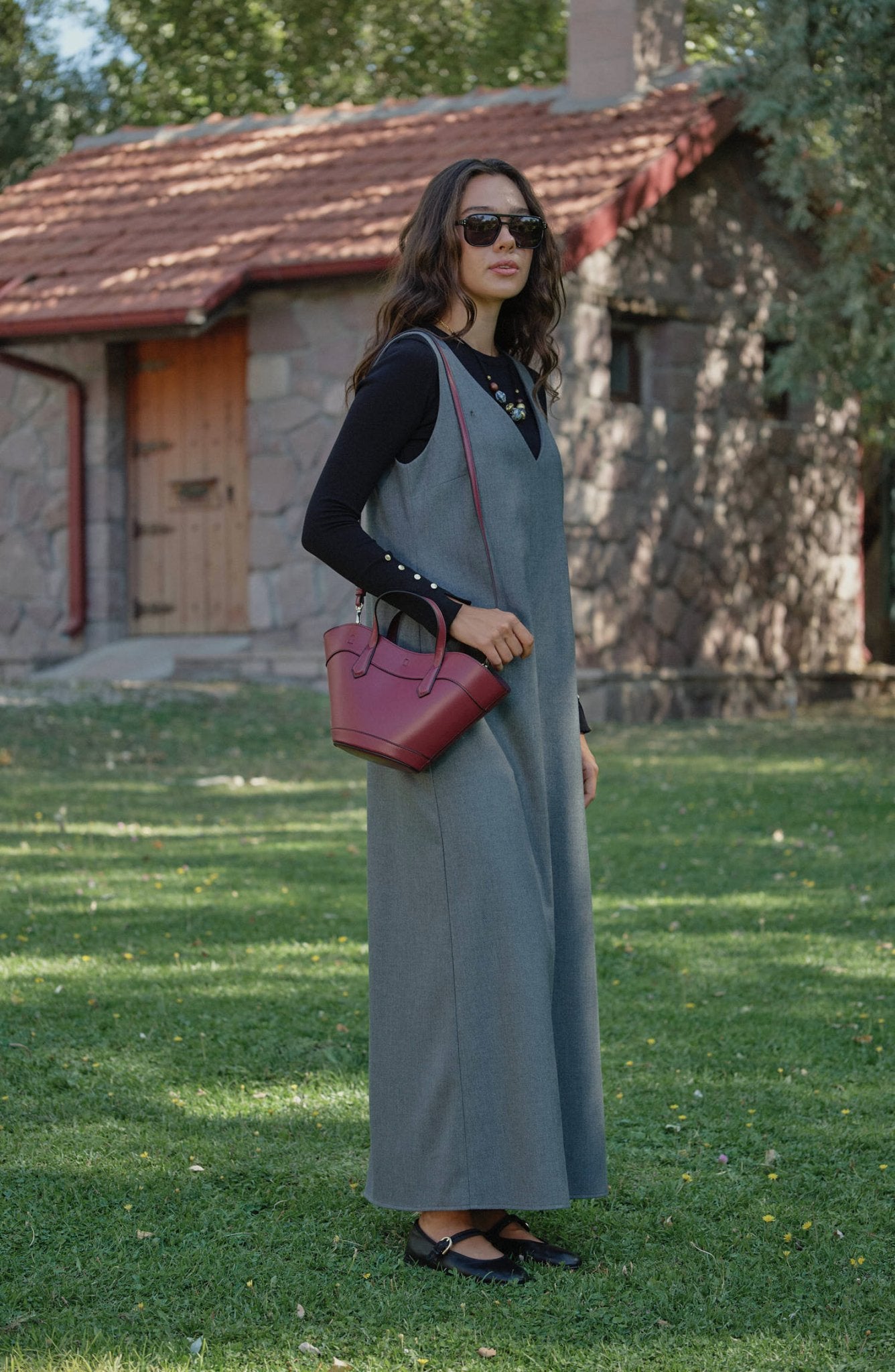 Gabardin Gri Jile - Fatma Atasoy