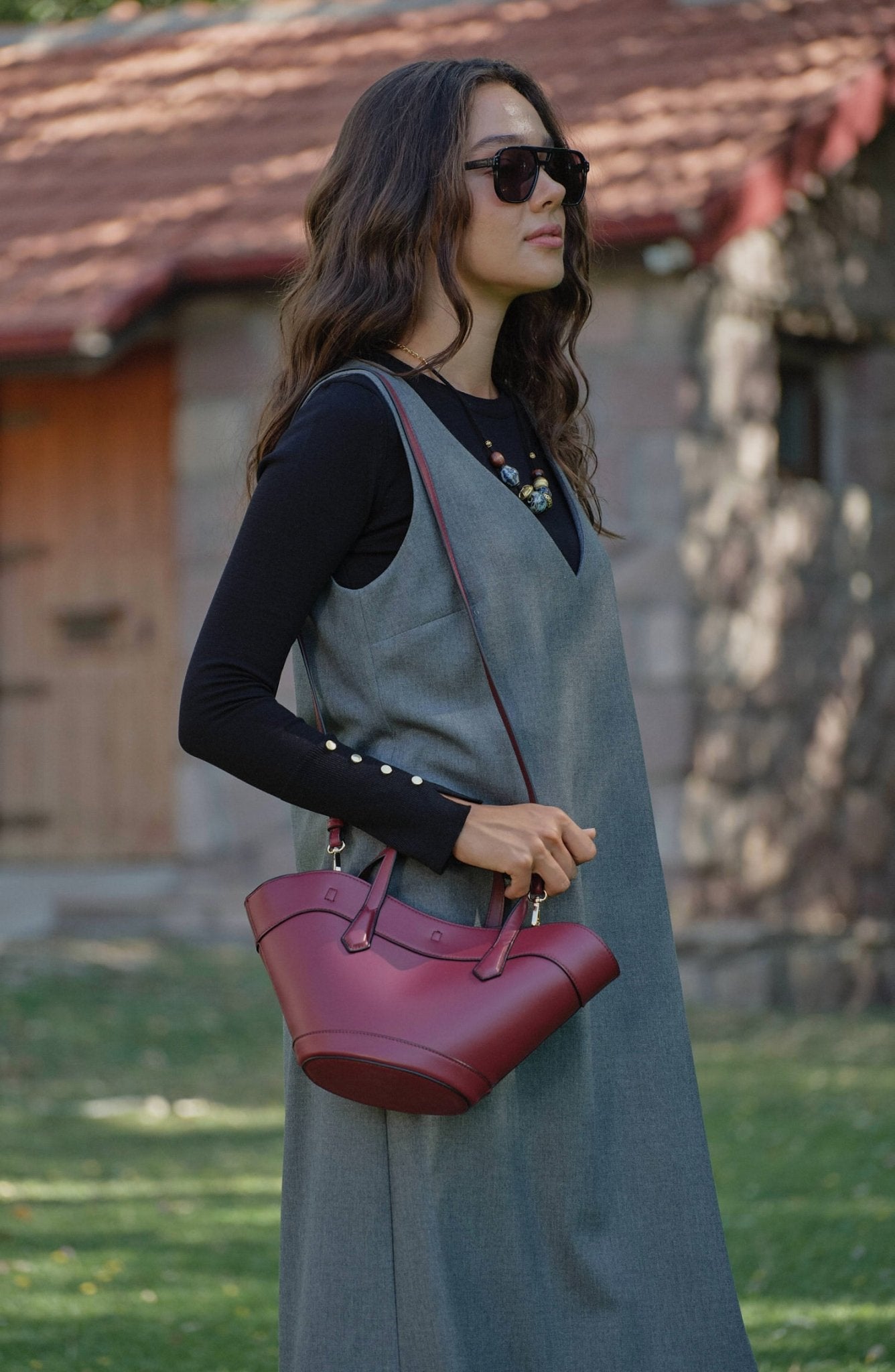 Gabardin Gri Jile - Fatma Atasoy
