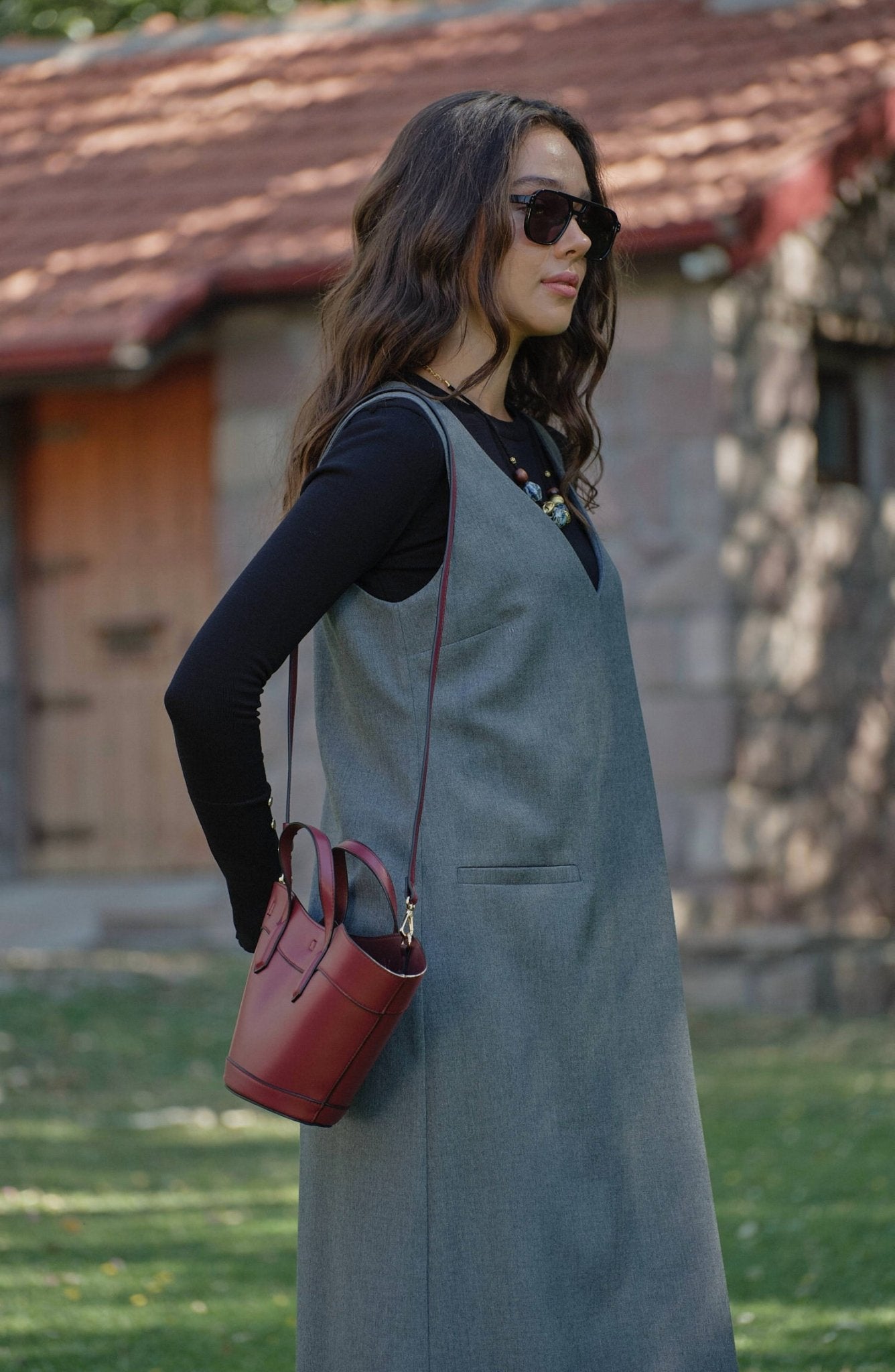 Gabardin Gri Jile - Fatma Atasoy