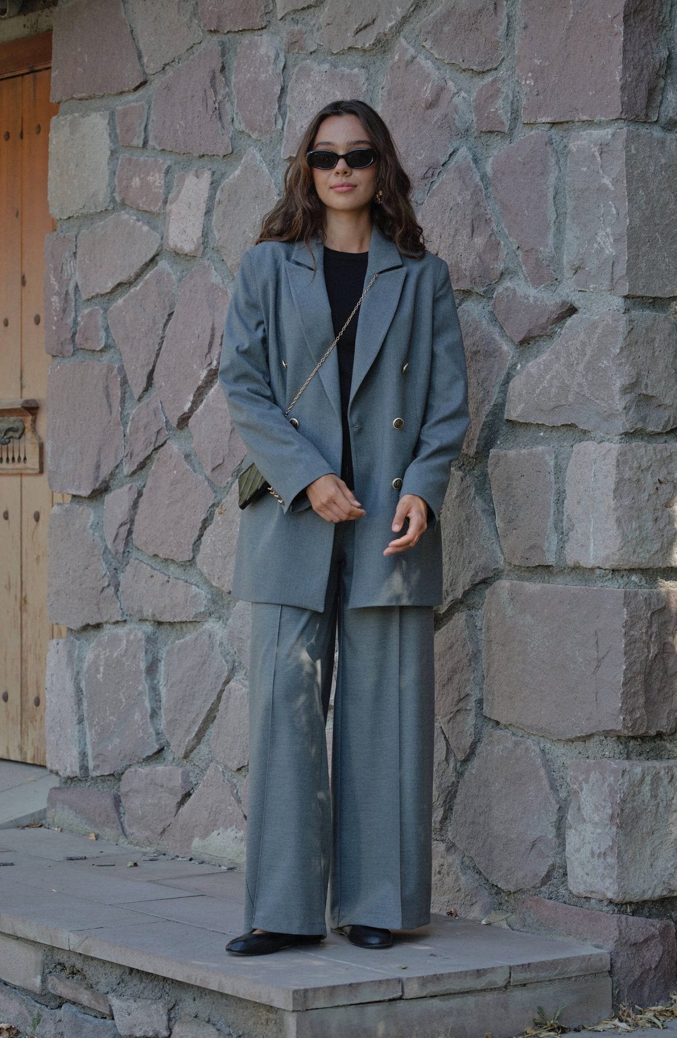 Gabardin Gri Ütü İzli Pantolon - Fatma Atasoy