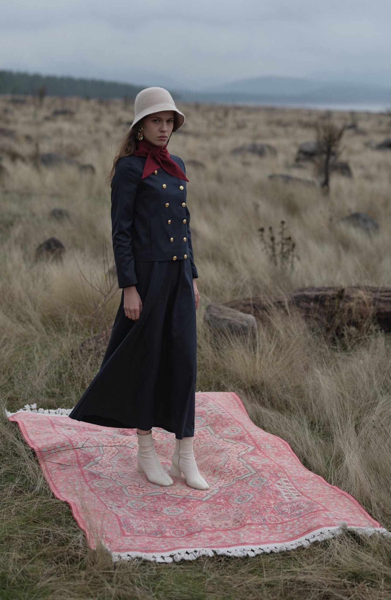 Gabardin Lacivert Ceket Etek Takım - Fatma Atasoy