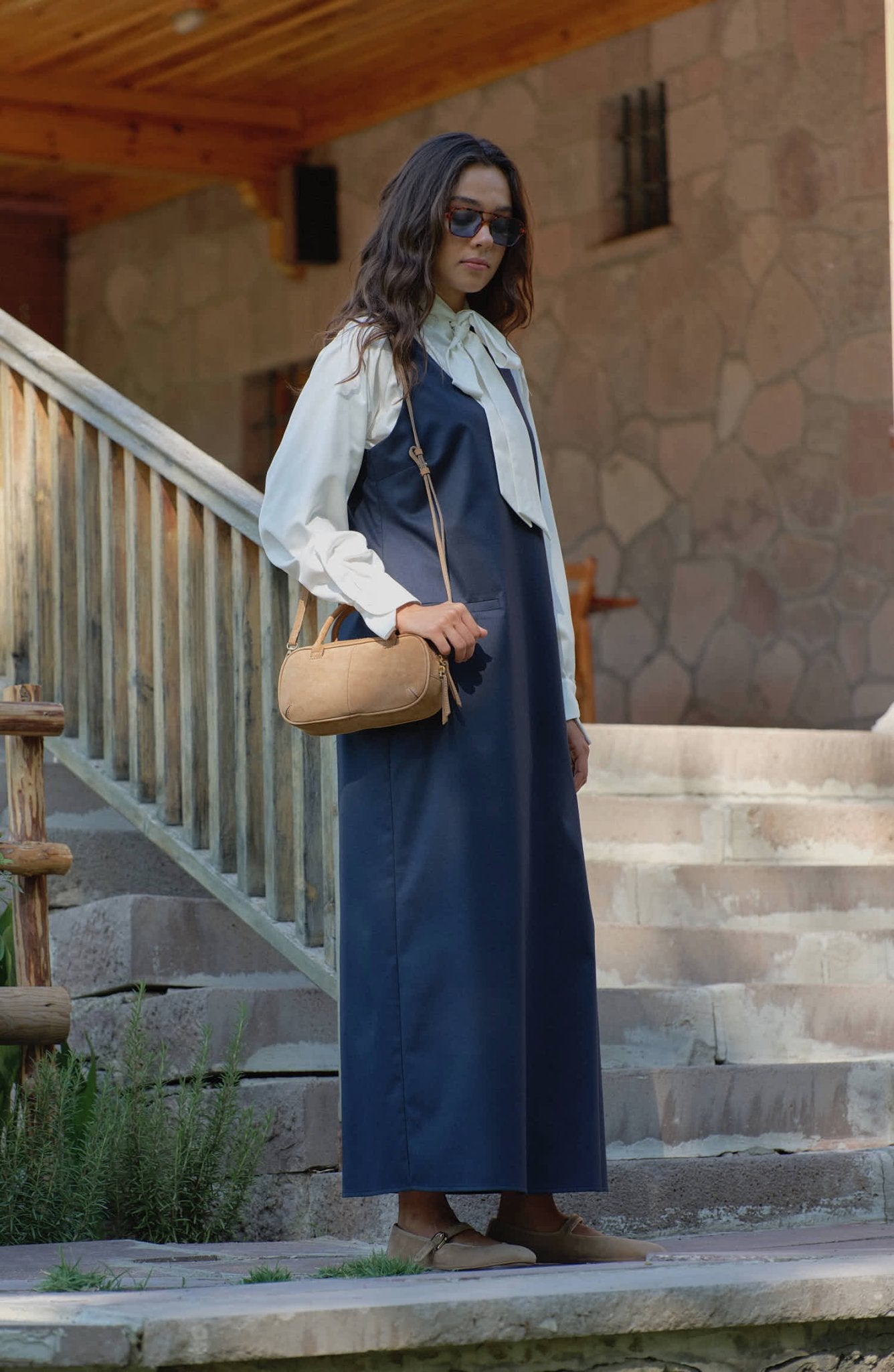 Gabardin Lacivert Jile - Fatma Atasoy
