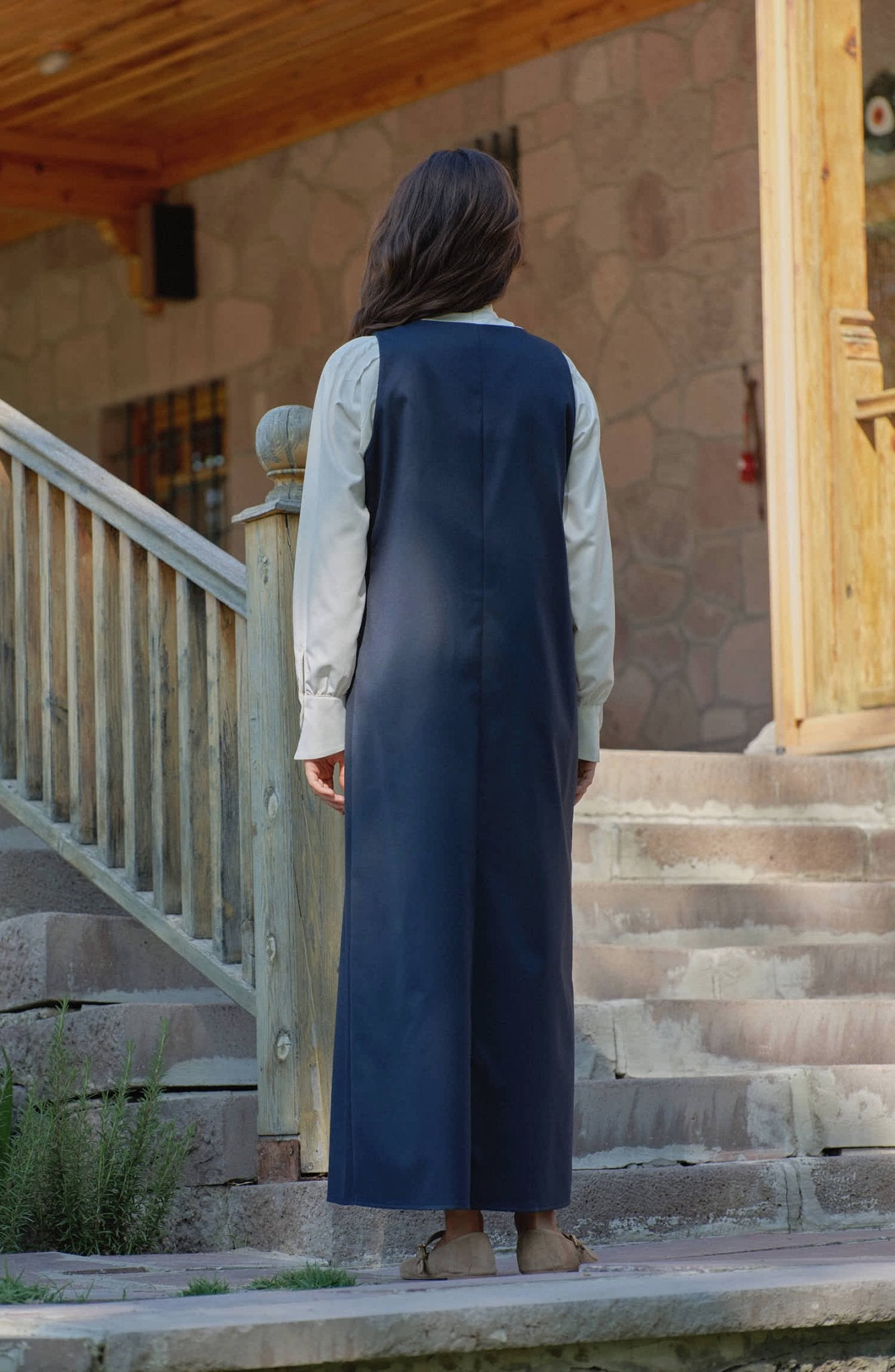 Gabardin Lacivert Jile - Fatma Atasoy