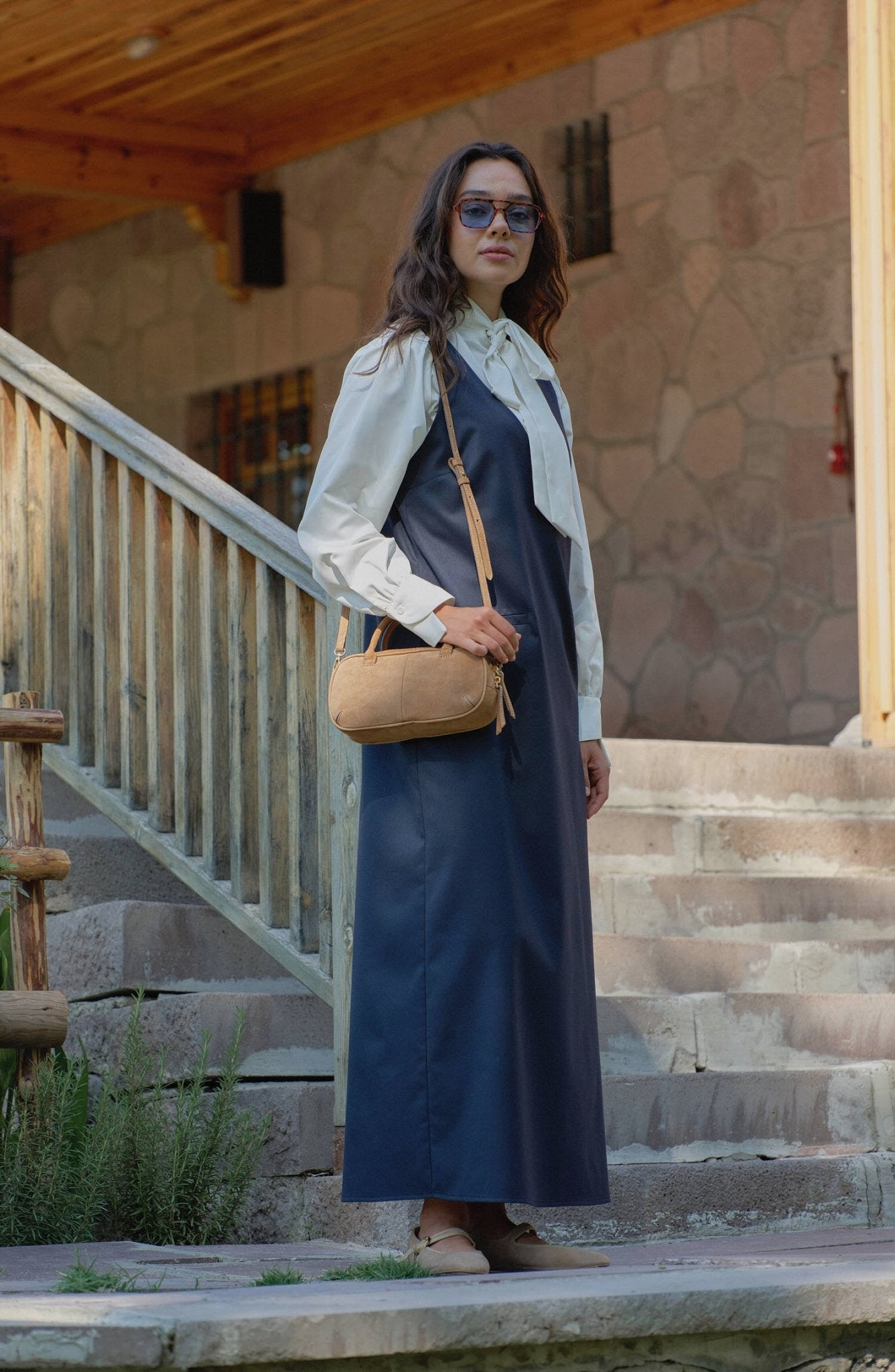 Gabardin Lacivert Jile - Fatma Atasoy