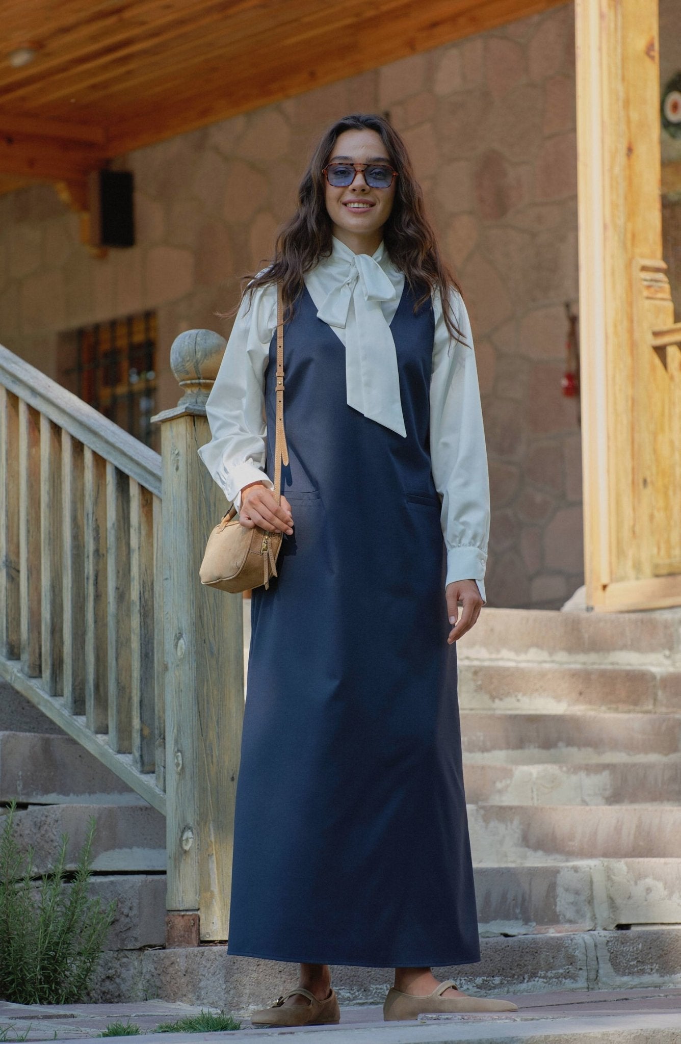 Gabardin Lacivert Jile - Fatma Atasoy