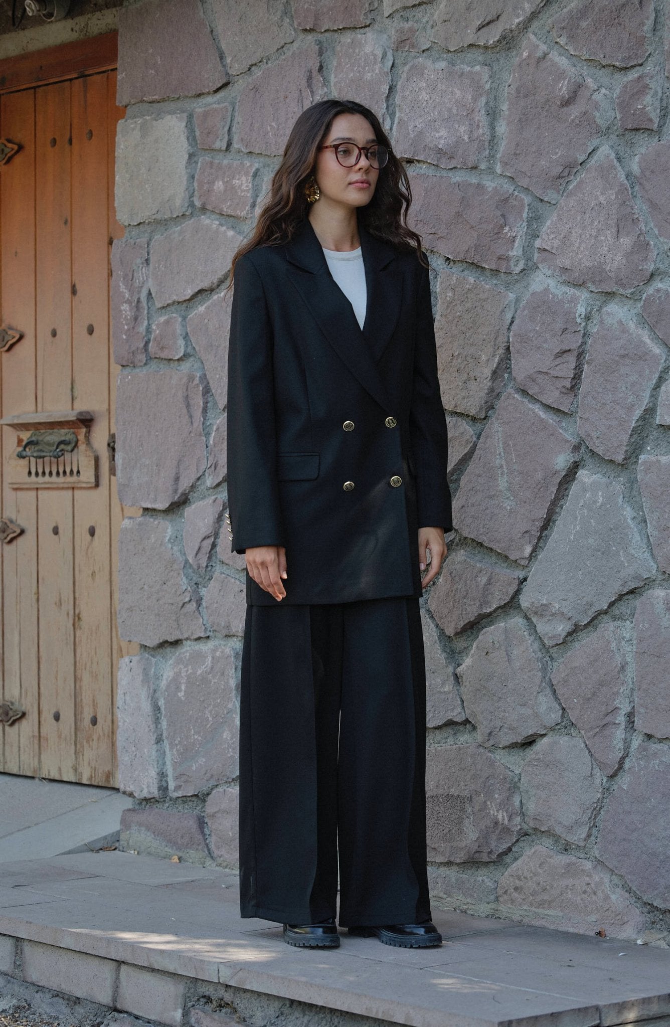 Gabardin Siyah Dad Ceket - Fatma Atasoy