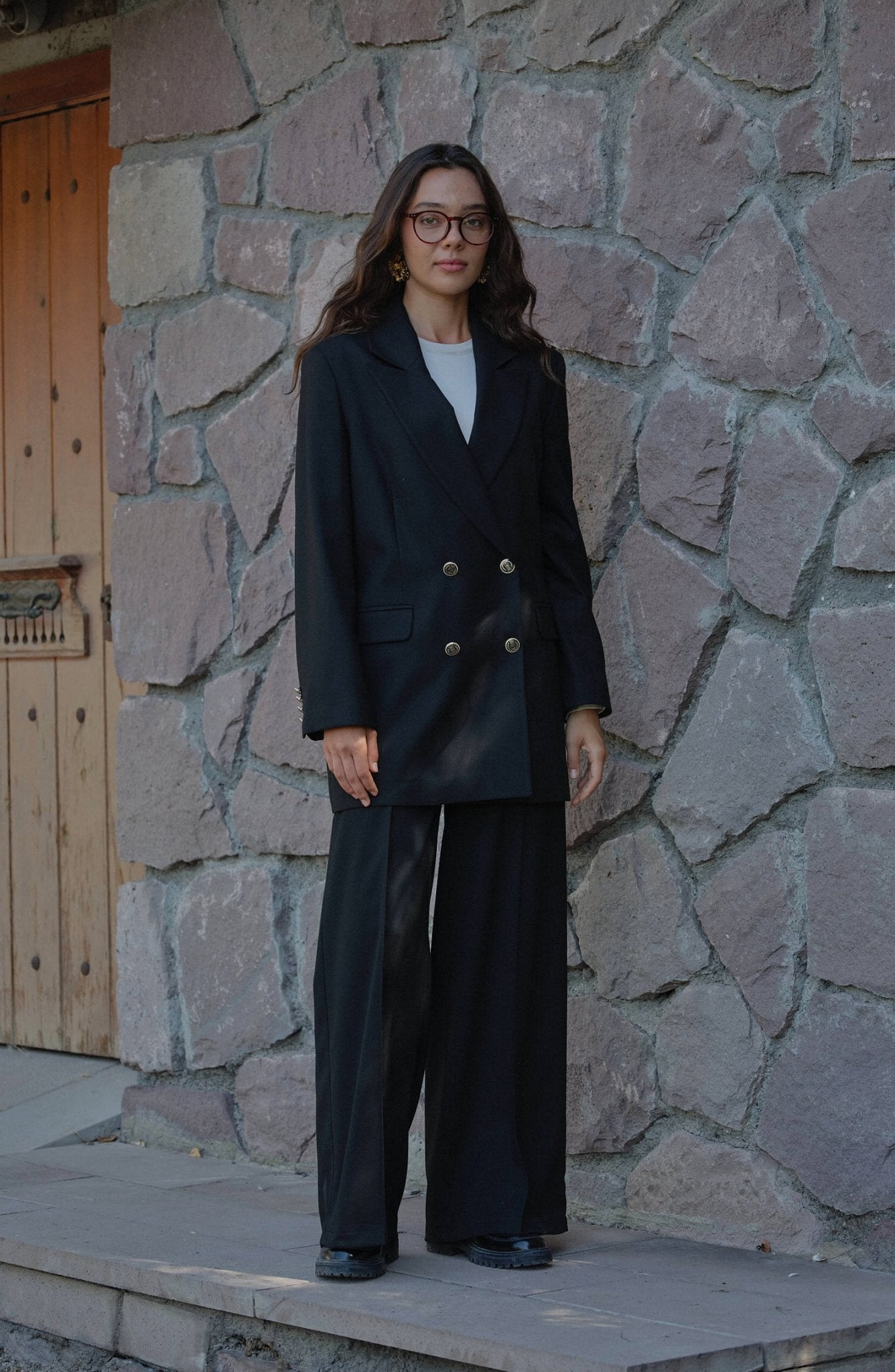 Gabardin Siyah Dad Ceket - Fatma Atasoy