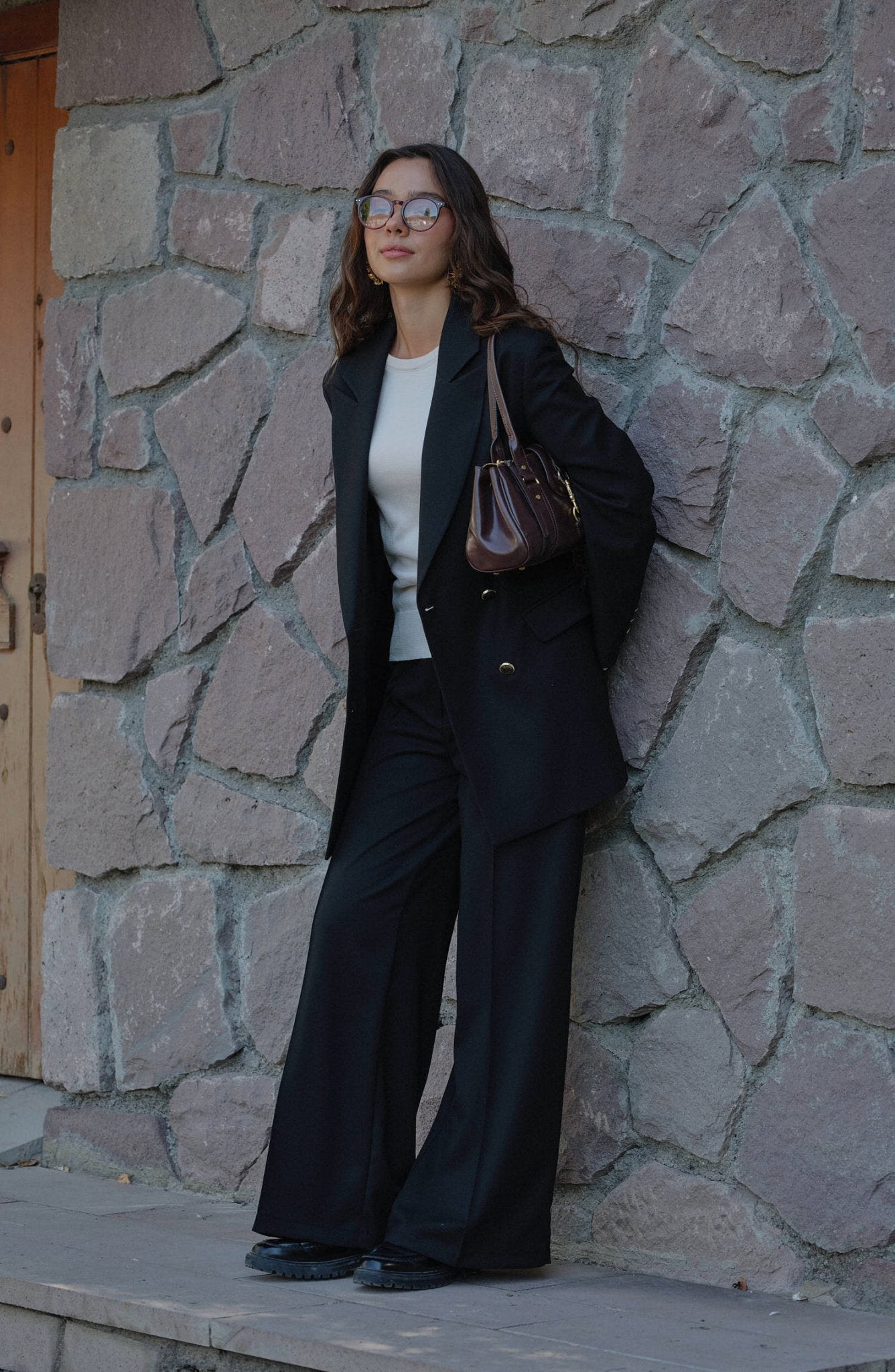Gabardin Siyah Dad Ceket - Fatma Atasoy