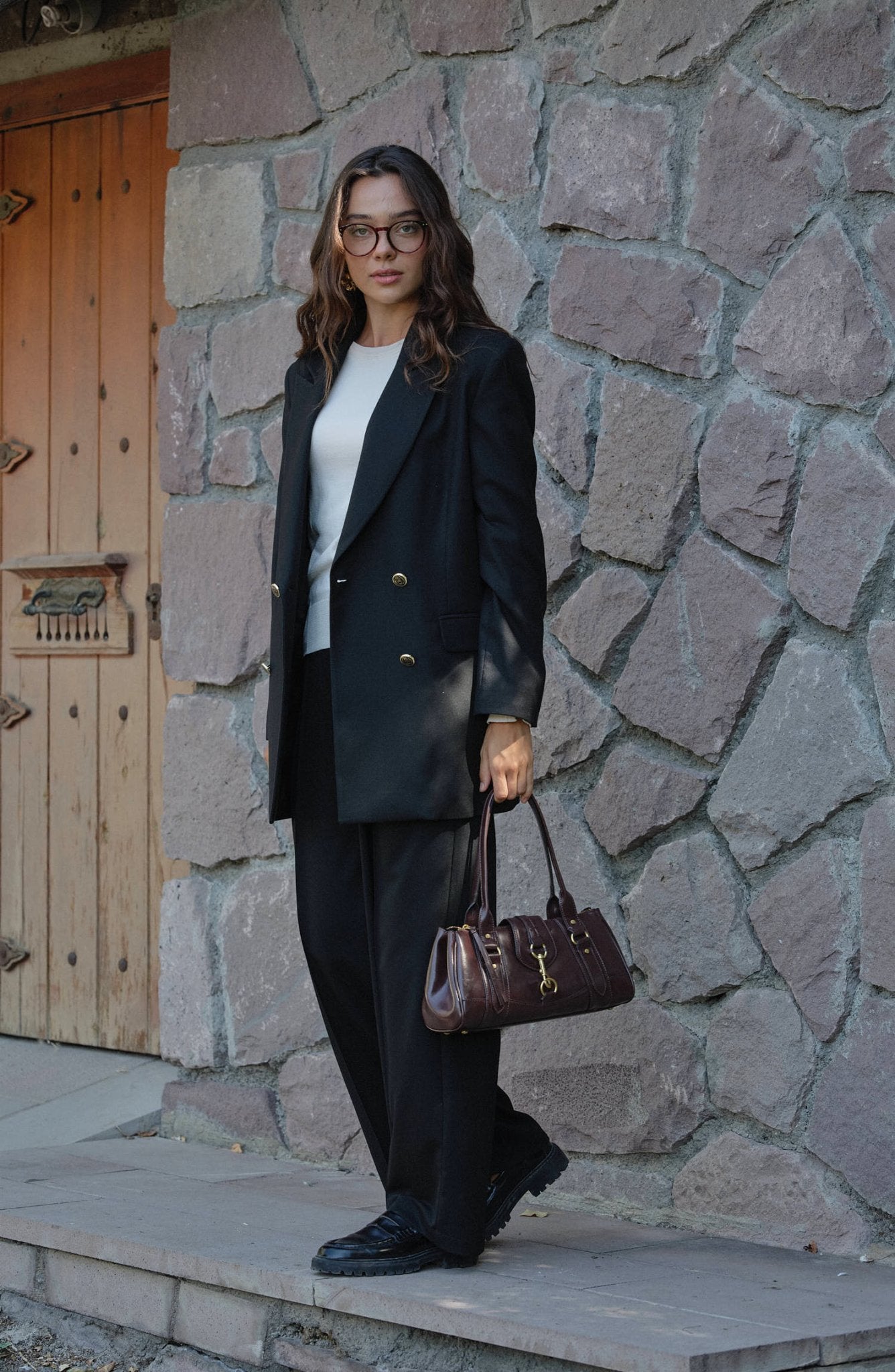 Gabardin Siyah Dad Ceket - Fatma Atasoy