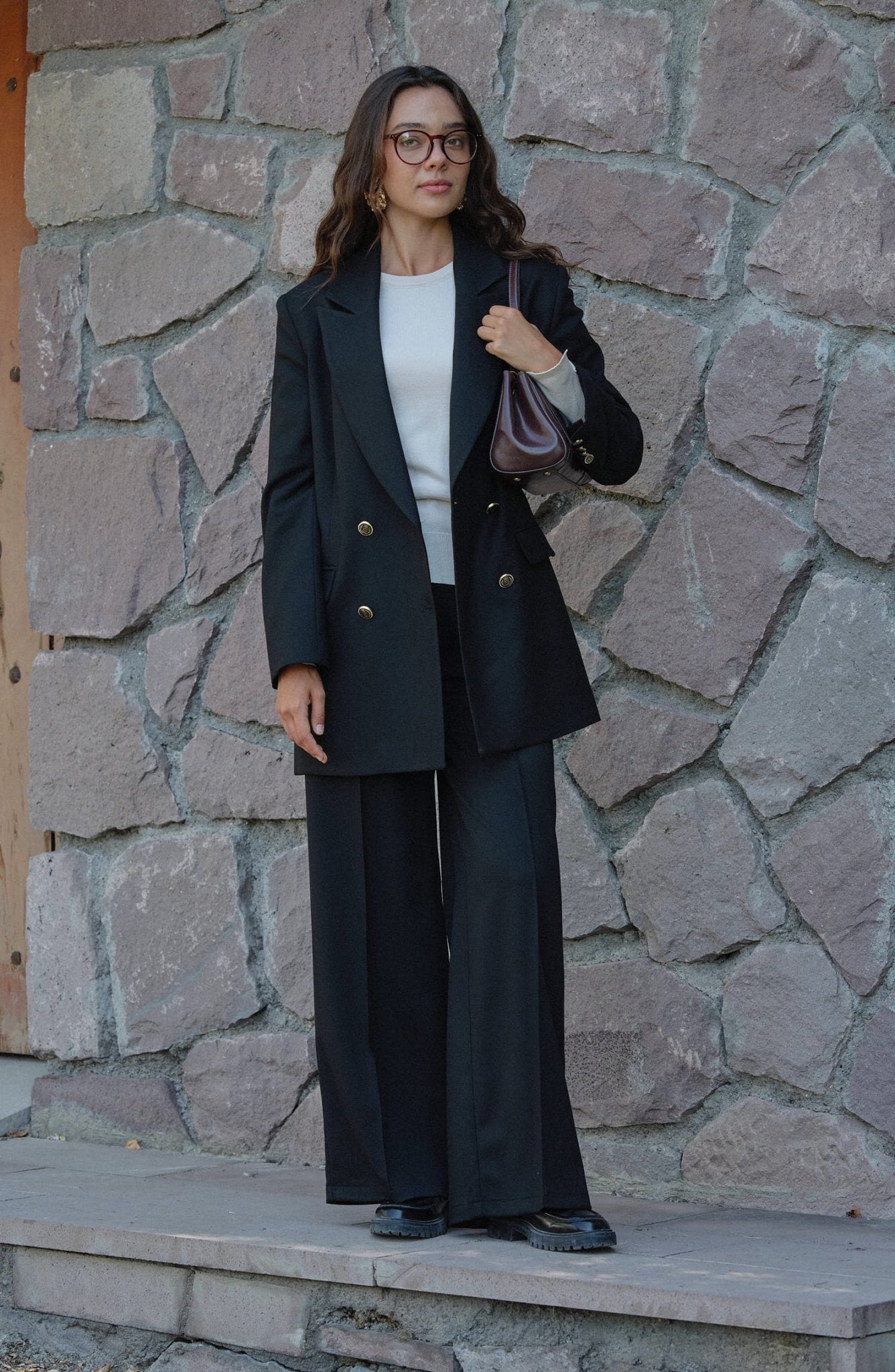 Gabardin Siyah Dad Ceket - Fatma Atasoy