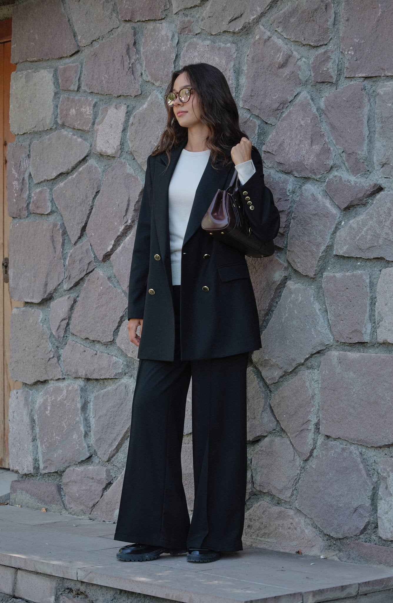 Gabardin Siyah Dad Ceket - Fatma Atasoy