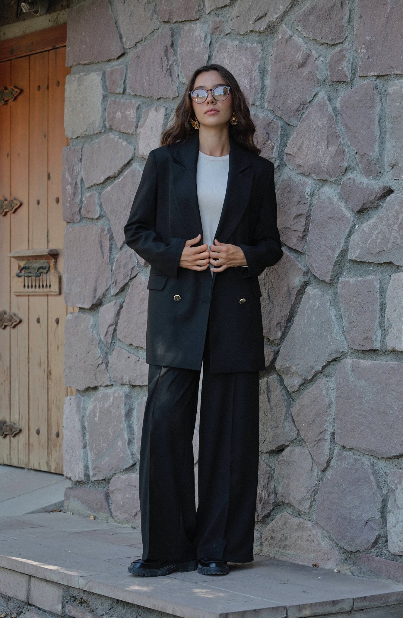 Gabardin Siyah Dad Ceket - Fatma Atasoy