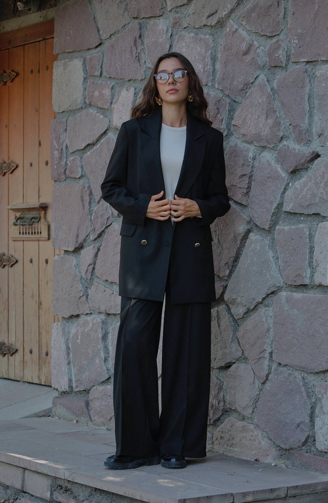 Gabardin Siyah Dad Ceket - Fatma Atasoy