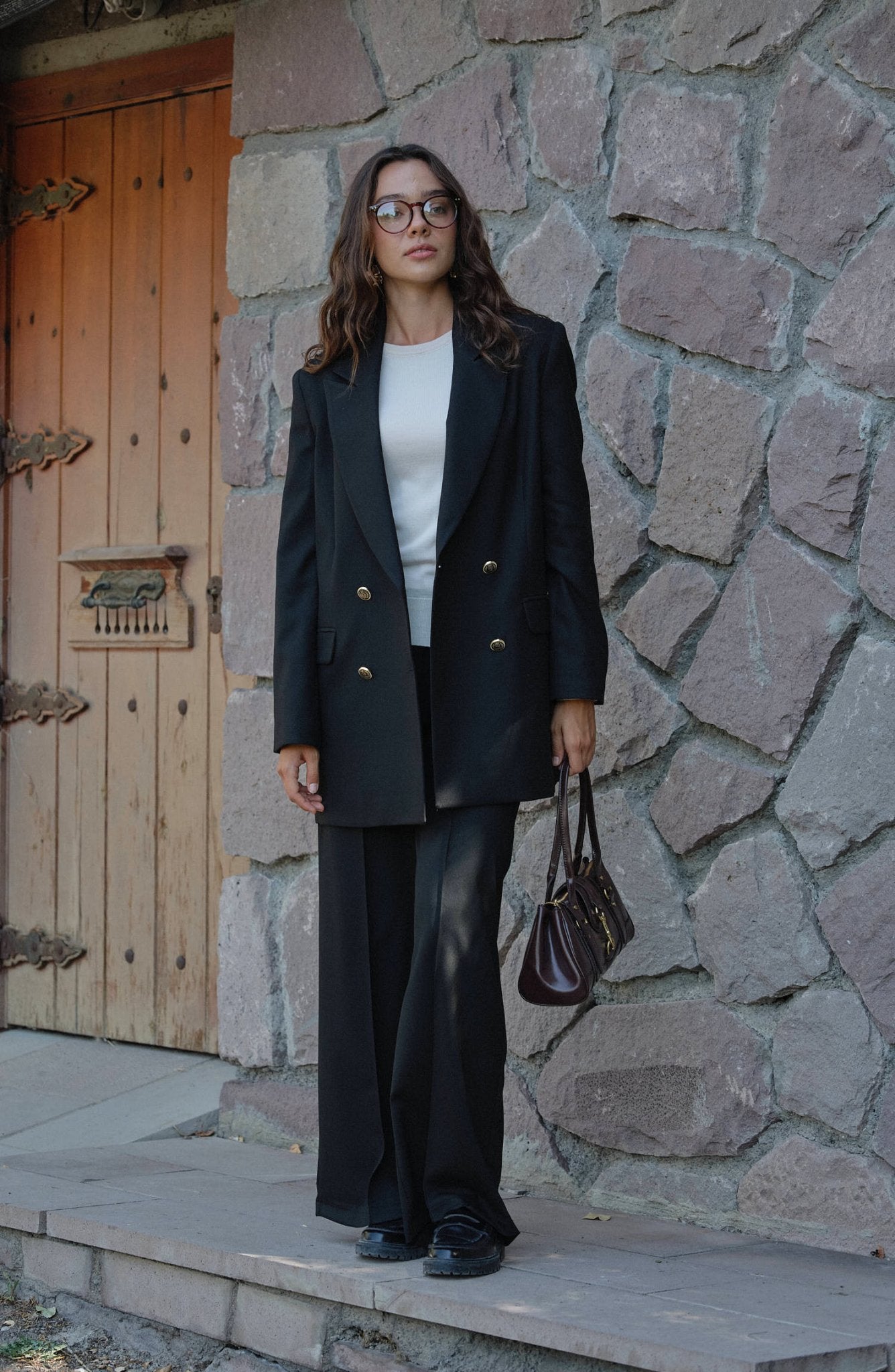 Gabardin Siyah Dad Ceket - Fatma Atasoy
