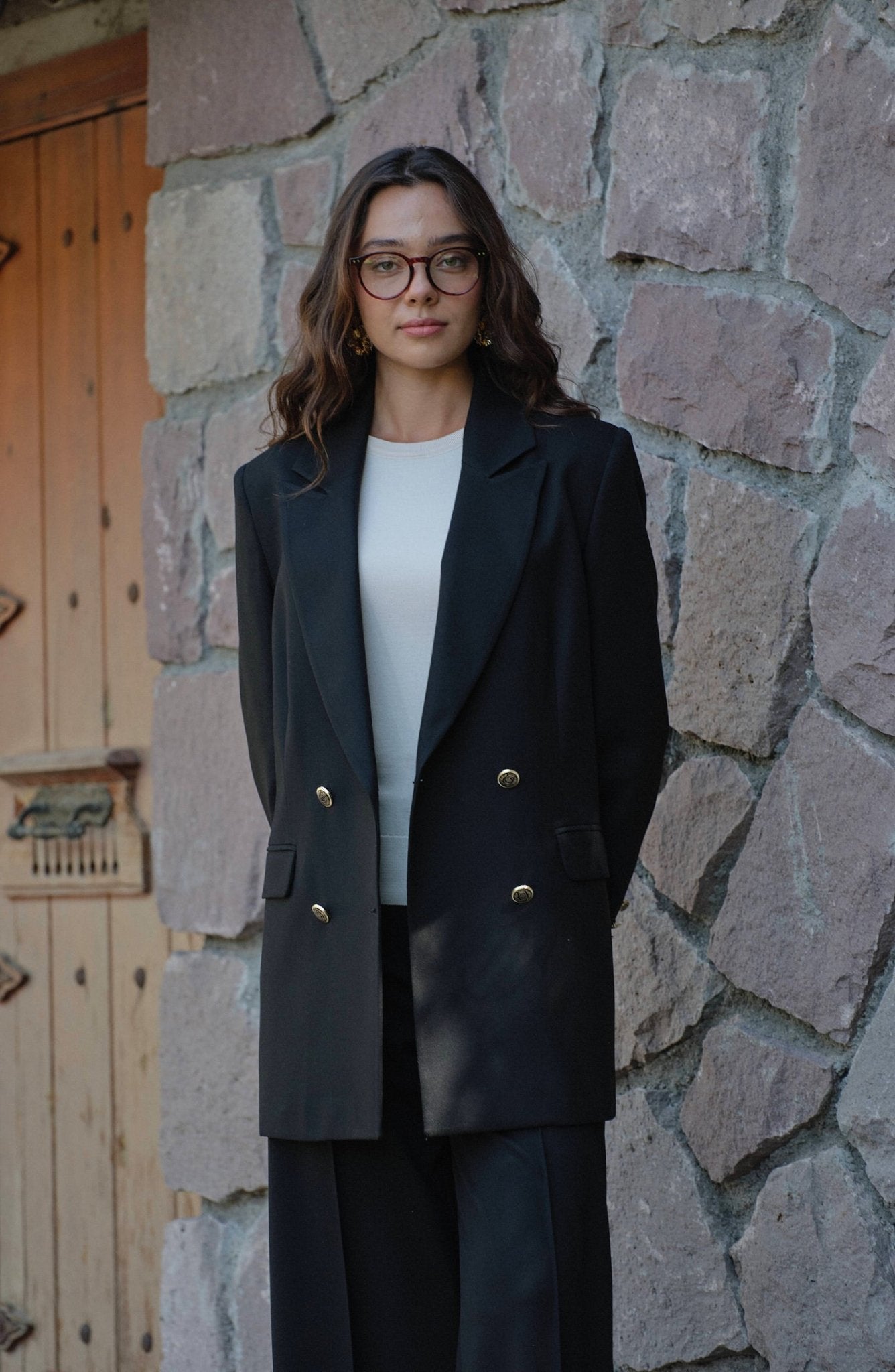 Gabardin Siyah Dad Ceket - Fatma Atasoy