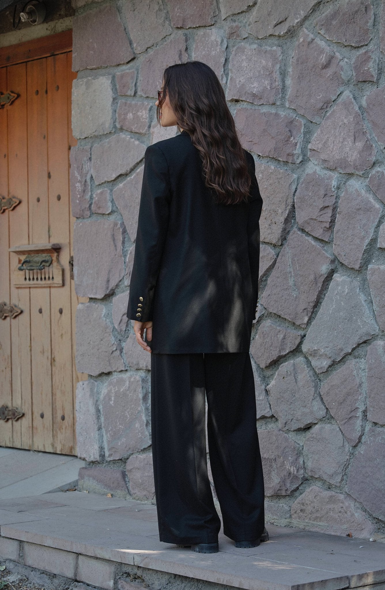 Gabardin Siyah Dad Ceket - Fatma Atasoy