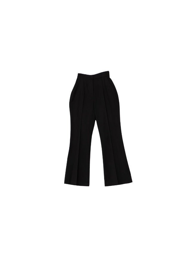 Gabardin Siyah İspanyol Paça Pantolon - Fatma Atasoy
