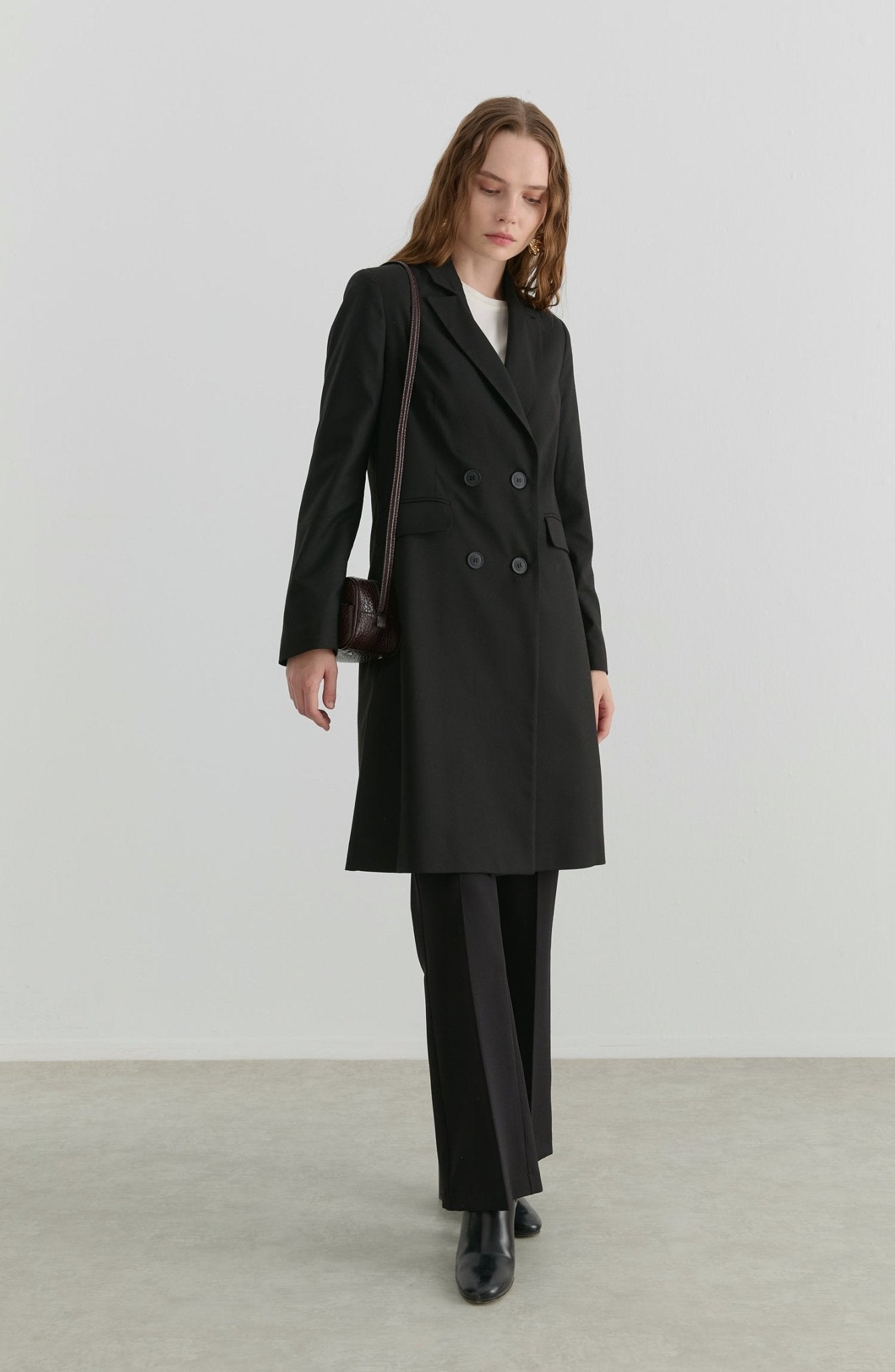 Gabardin Siyah Palazzo Ceket - Fatma Atasoy