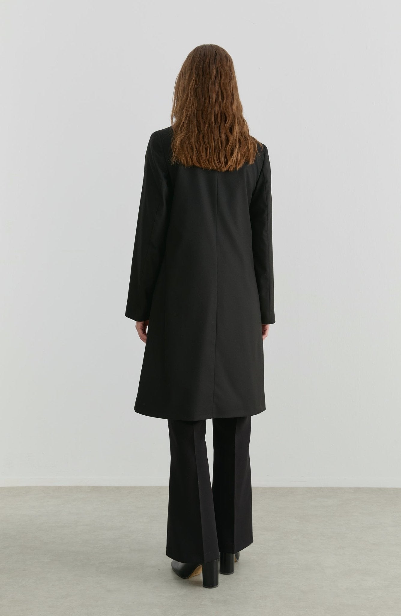 Gabardin Siyah Palazzo Ceket - Fatma Atasoy