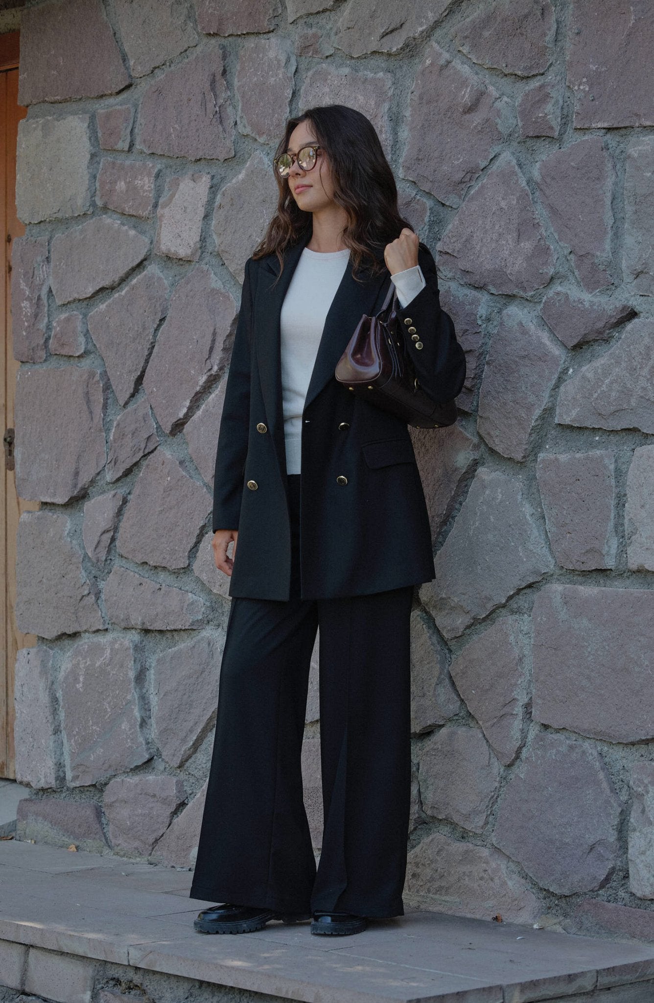 Gabardin Siyah Ütü İzli Pantolon - Fatma Atasoy