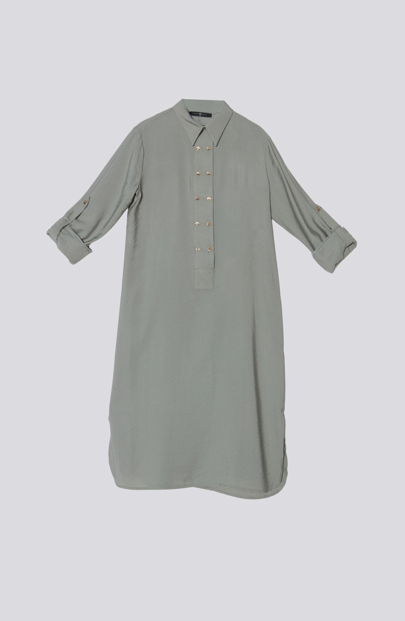 Geniş Patlı Maksi Mint Tunik - Fatma Atasoy