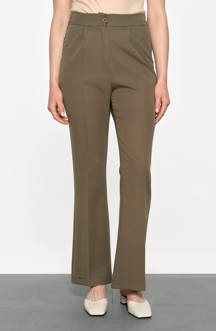 İspanyol Paça Pantolon Haki - Fatma Atasoy