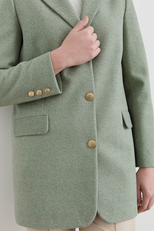 Kaşe Blazer Ceket Mint - Fatma Atasoy
